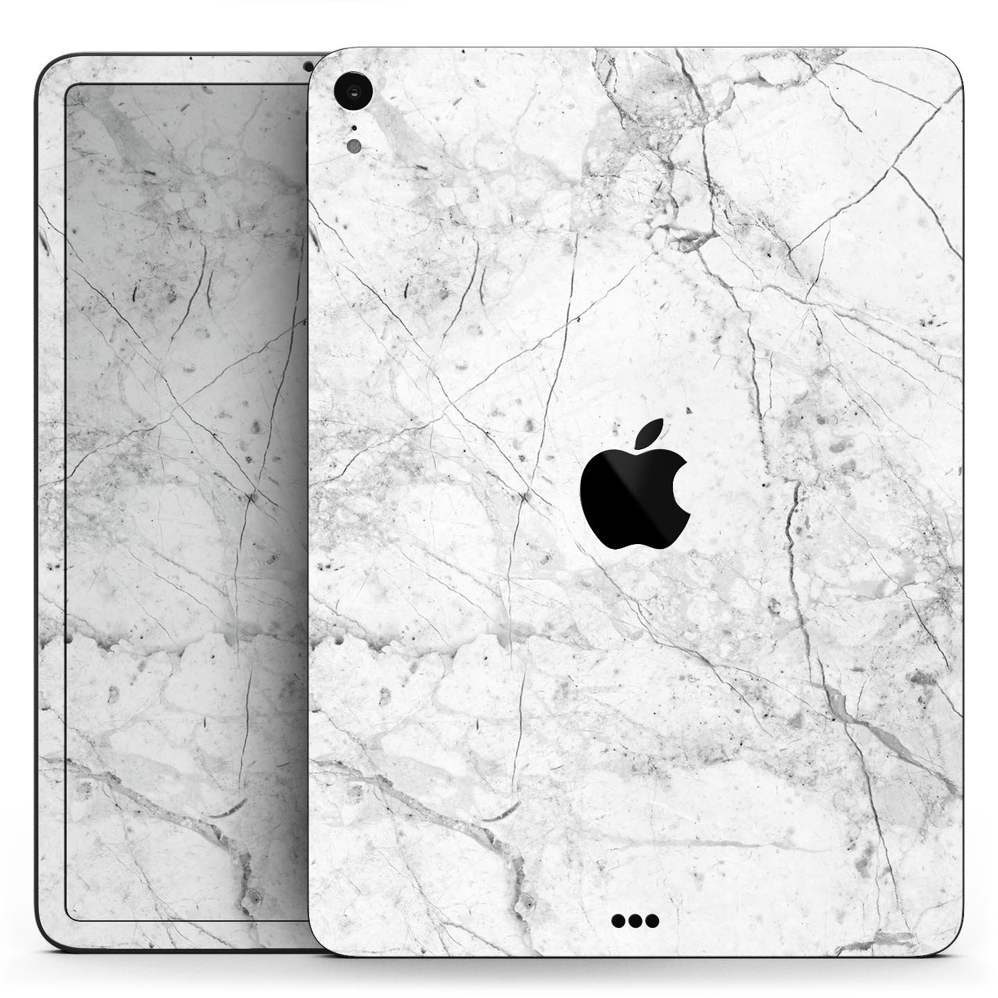 Cracked Marble Surface Full Body Skin Decal for Apple iPad Pro, showcasing a stylish design with premium finish.
