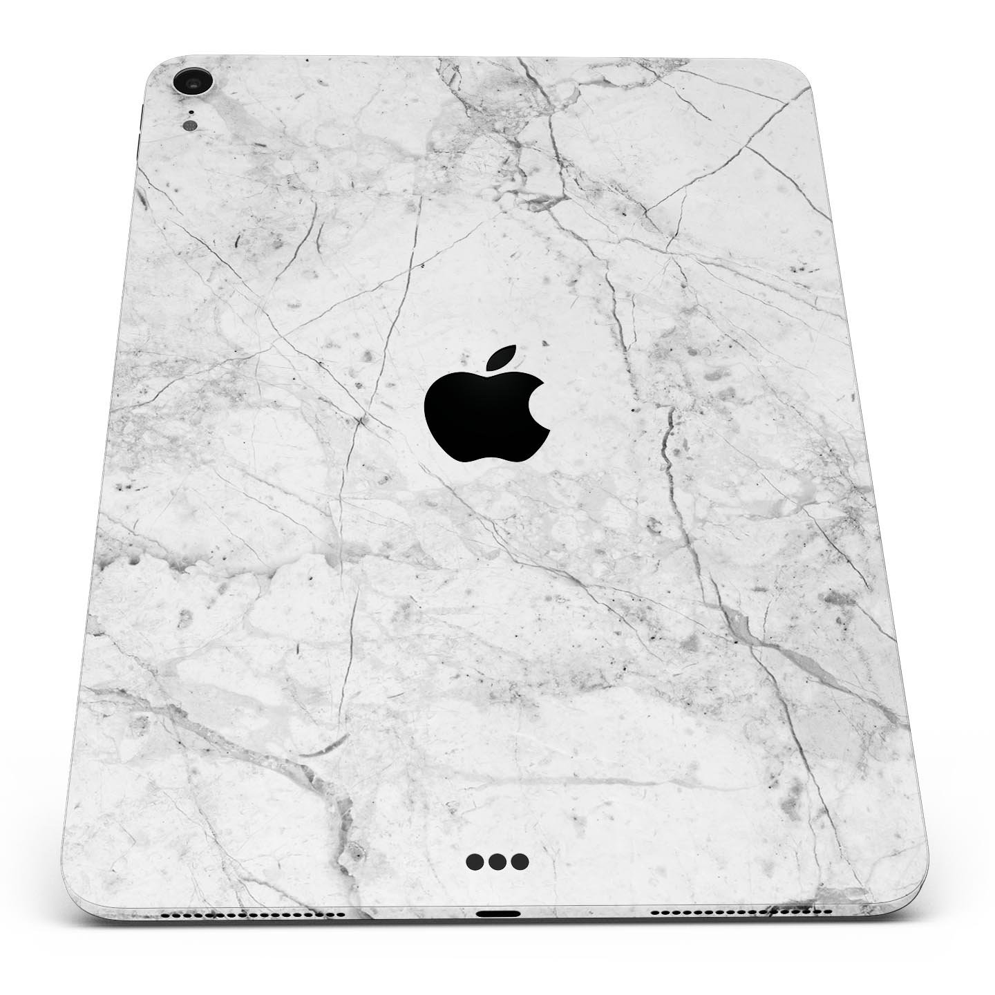 Cracked Marble Surface Full Body Skin Decal for Apple iPad Pro, showcasing a stylish design with premium finish.