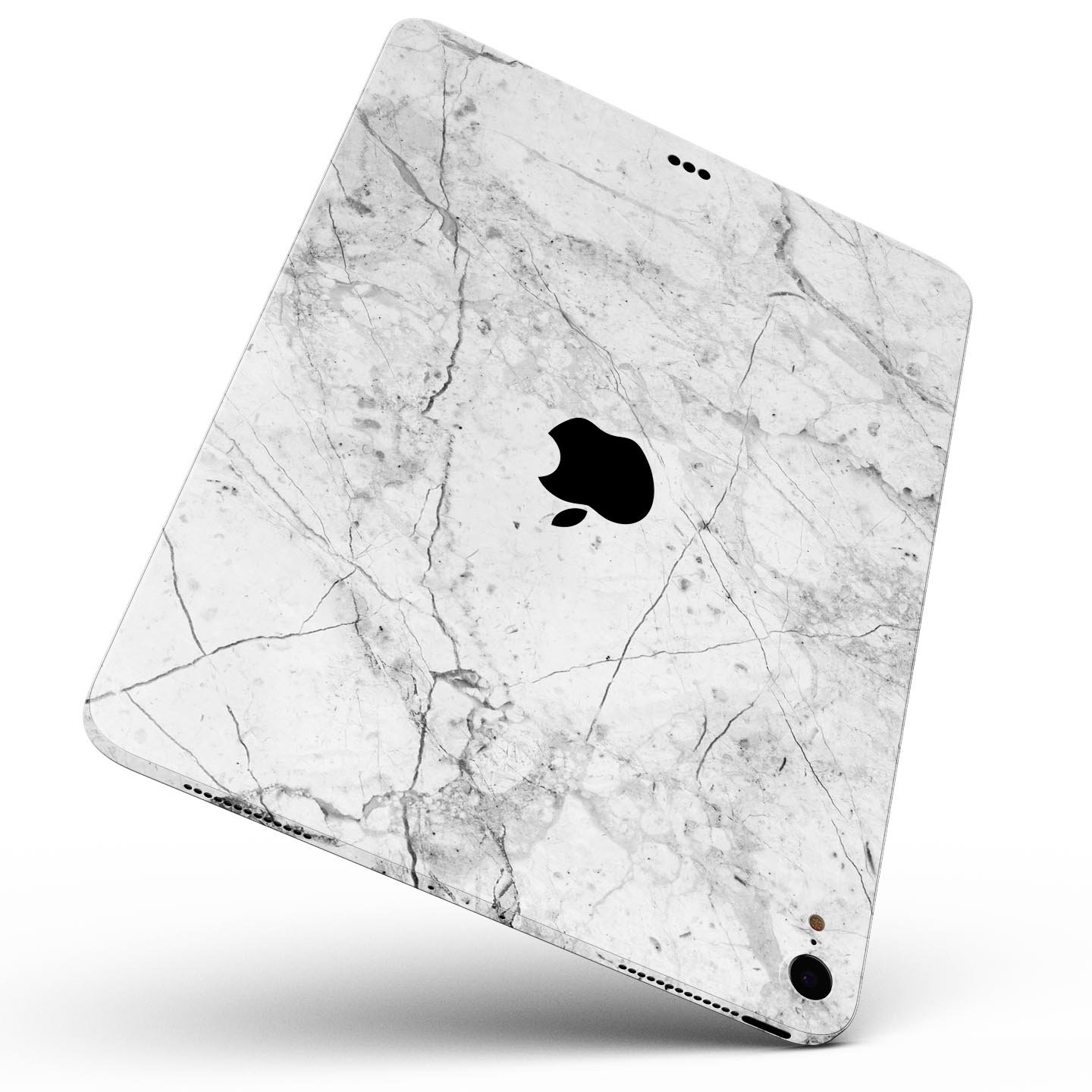 Cracked Marble Surface Full Body Skin Decal for Apple iPad Pro, showcasing a stylish design with premium finish.