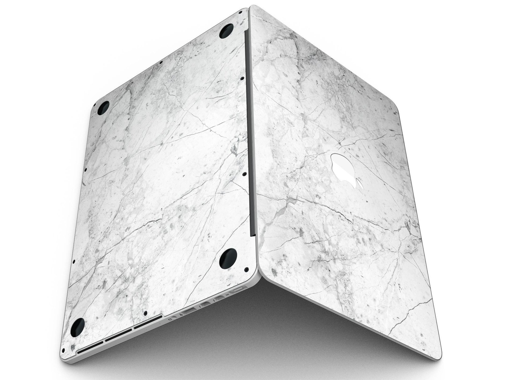 Cracked Marble Surface skin for MacBook Pro with Retina Display, showcasing a stylish design that protects against scratches.