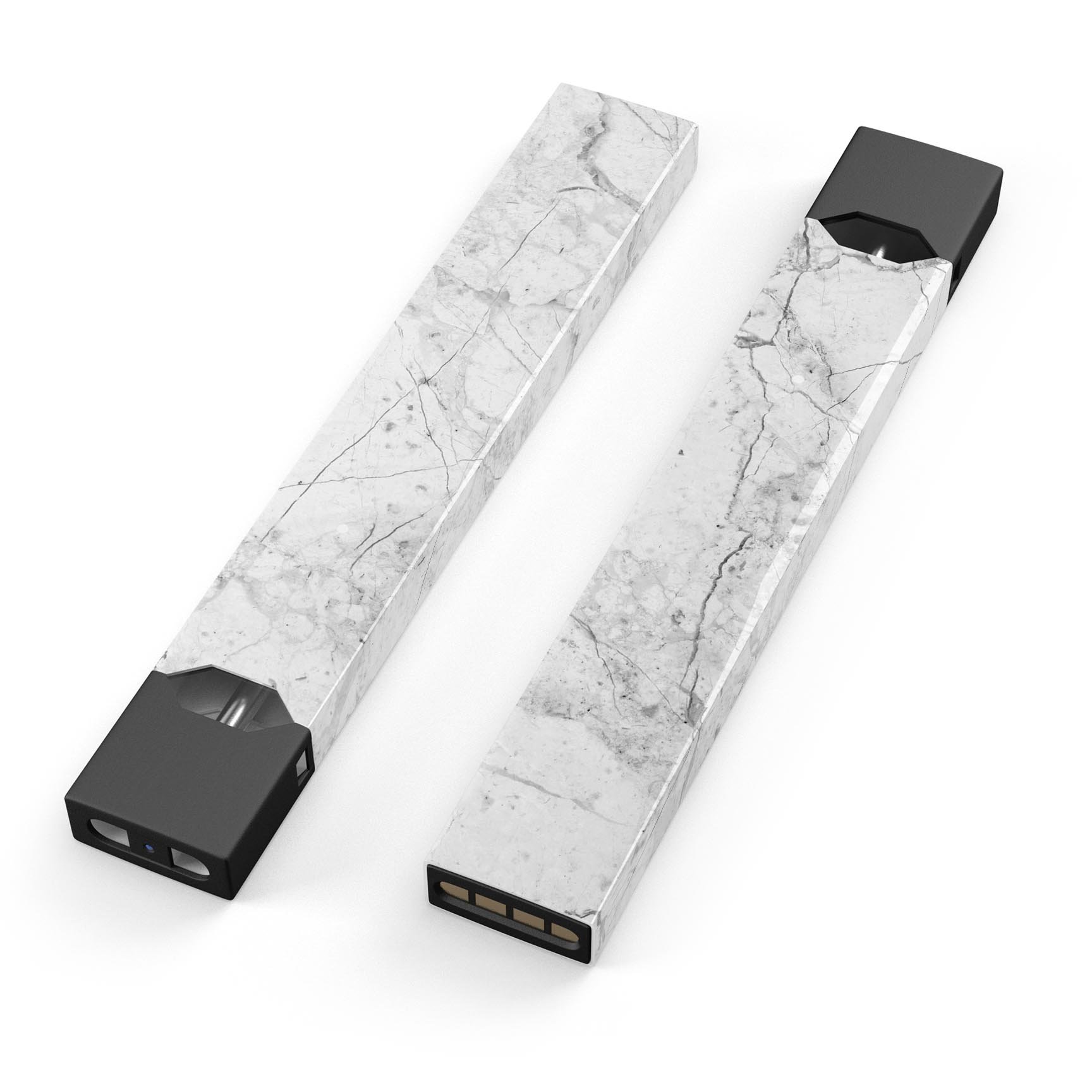Cracked Marble Surface decal skin for JUUL vaping device, showcasing a stylish design with a premium finish.