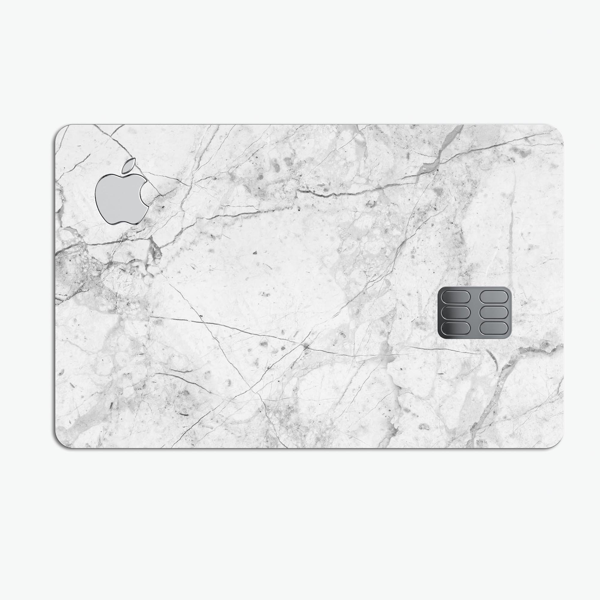 Cracked Marble Surface decal skin for Apple Card, showcasing premium vinyl design and protective features.