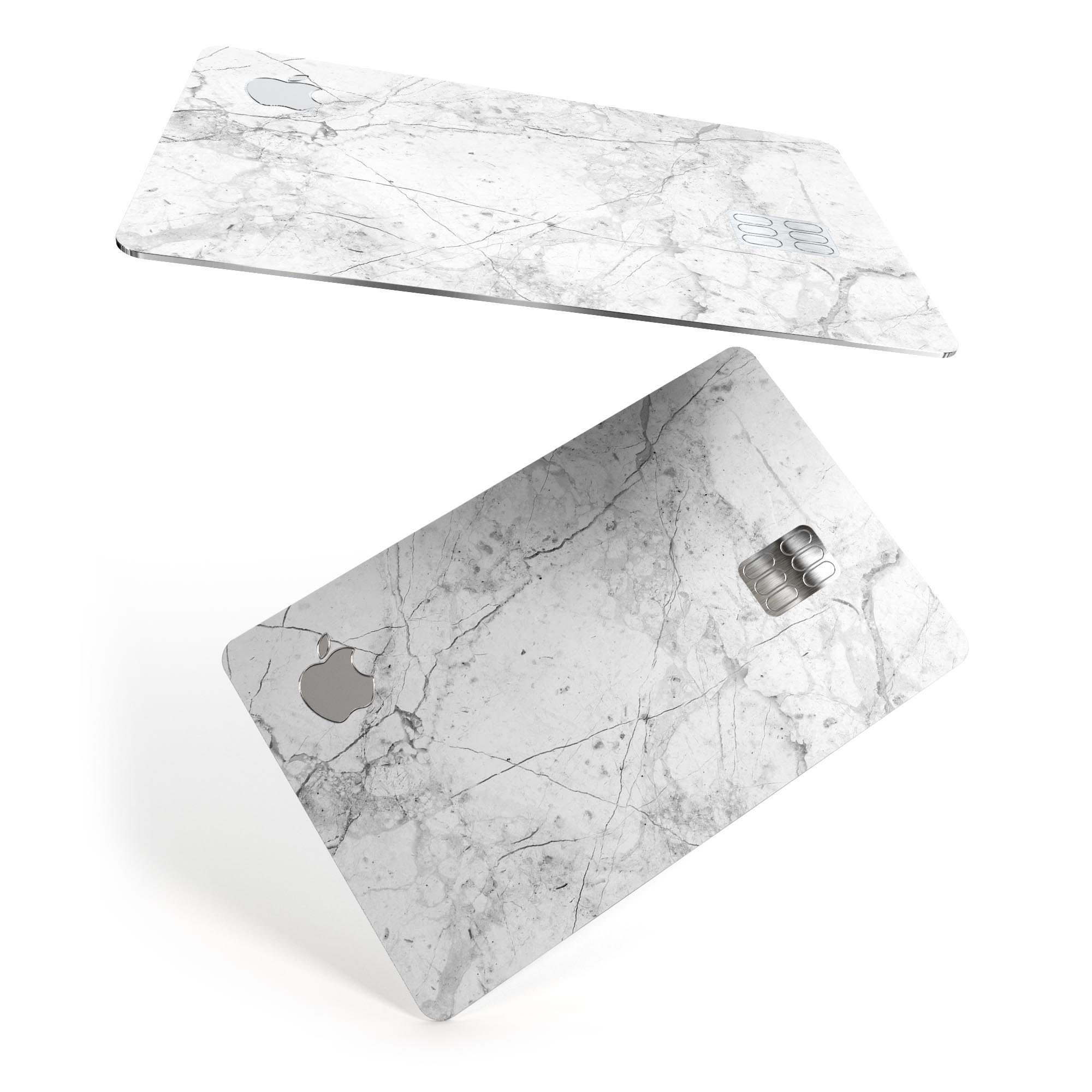 Cracked Marble Surface decal skin for Apple Card, showcasing premium vinyl design and protective features.