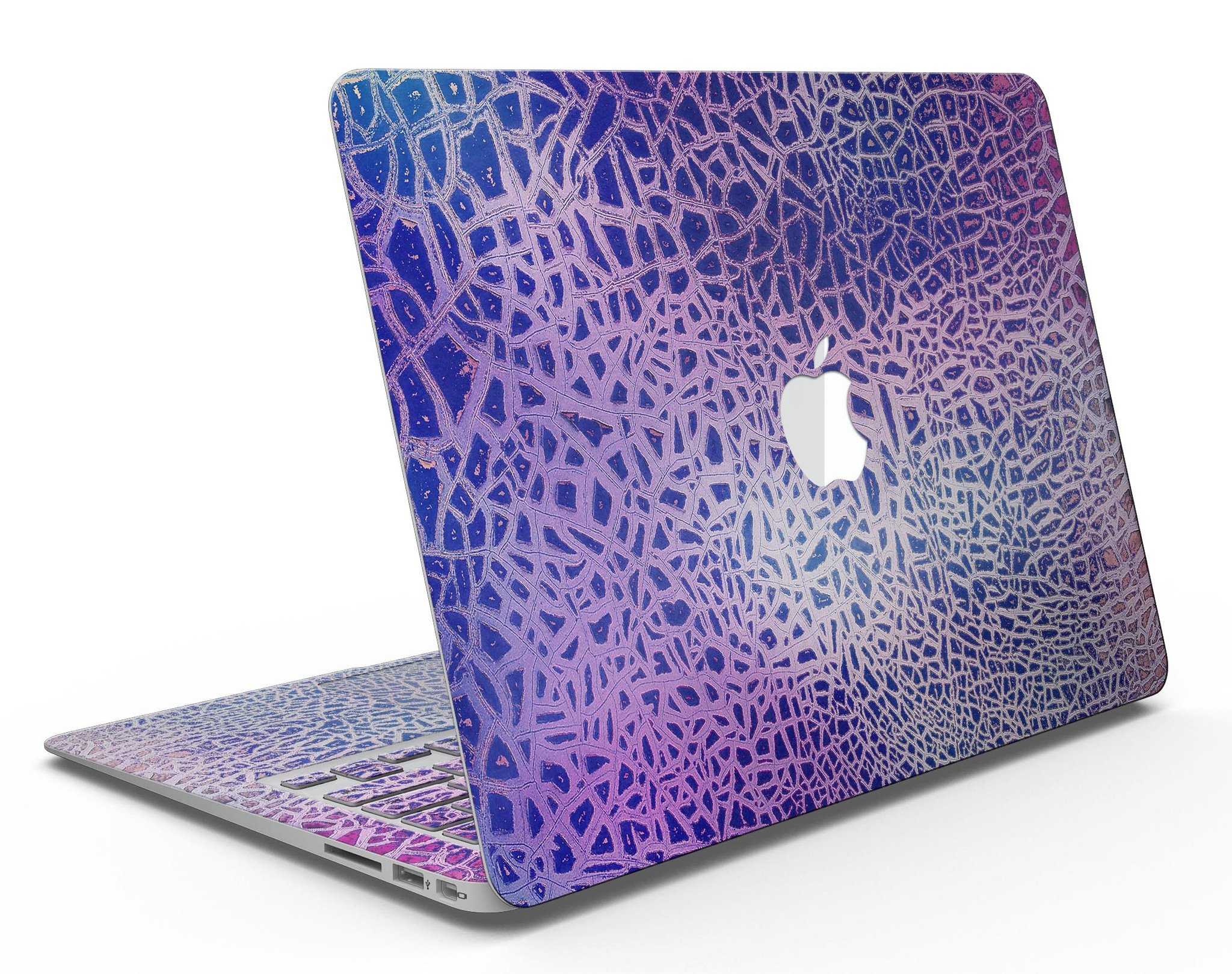 Cracked Purple Texture skin for MacBook Air, showcasing a stylish design that protects against scratches.