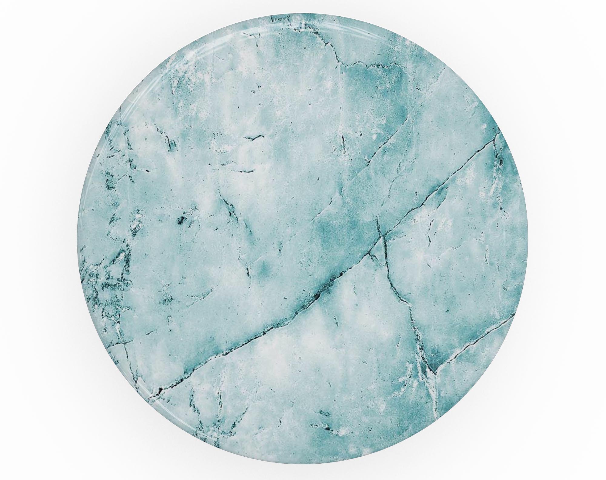 Cracked turquoise marble skin for PopSockets, showcasing a stylish design with a glossy finish.