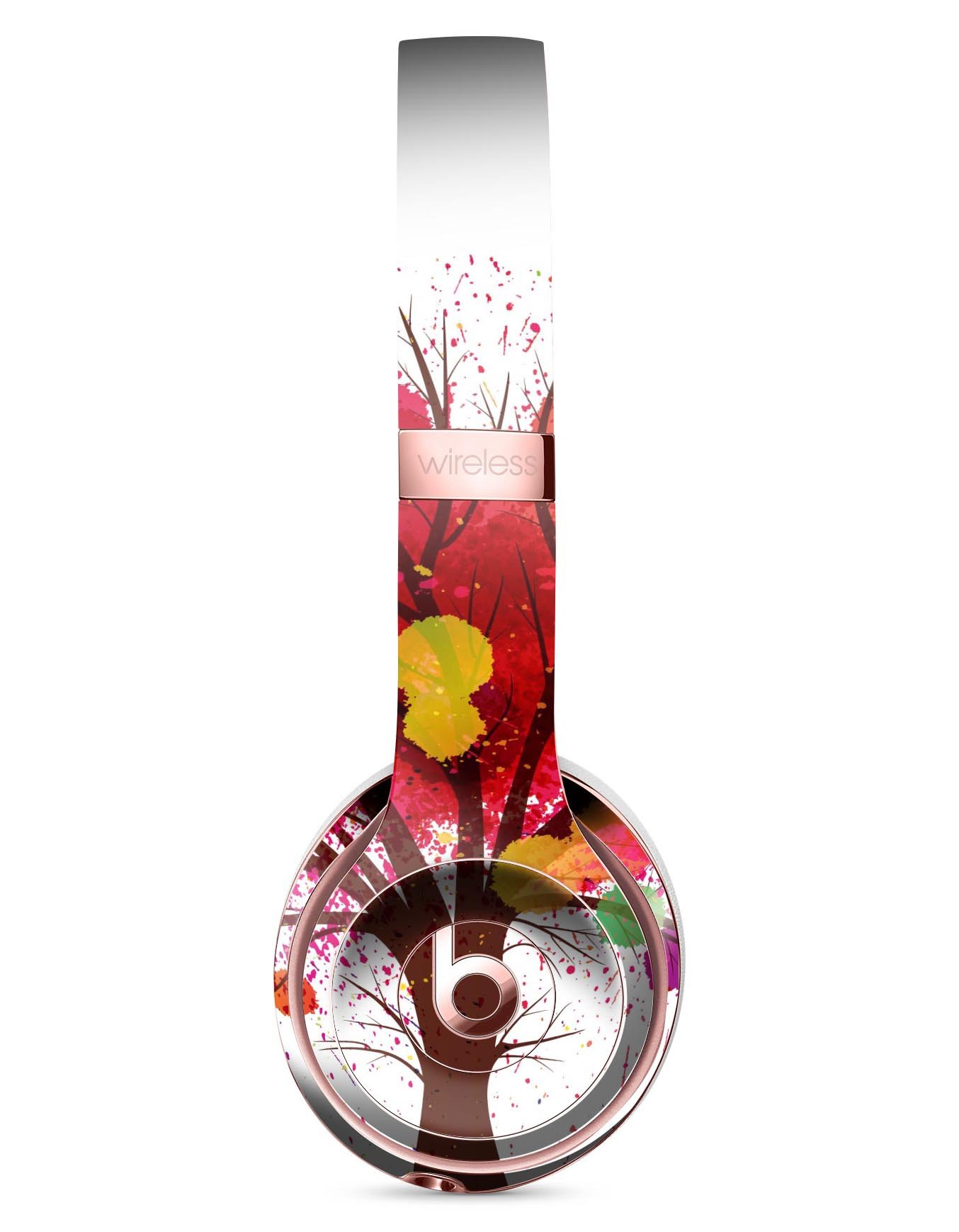 Crazy Splatter Tree Full-Body Skin Kit for Beats by Dre Solo 3, showcasing vibrant colors and unique design.
