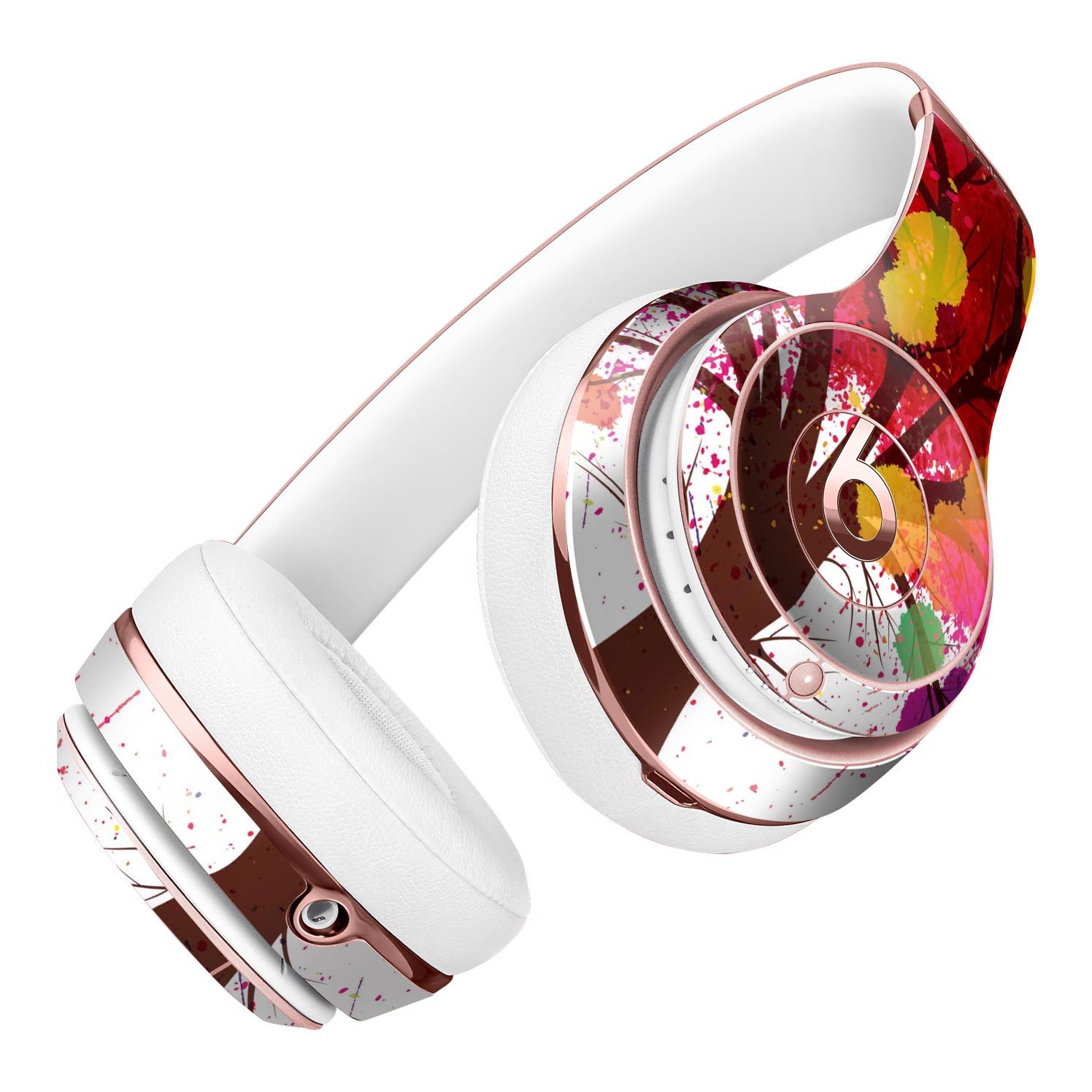 Crazy Splatter Tree Full-Body Skin Kit for Beats by Dre Solo 3, showcasing vibrant colors and unique design.