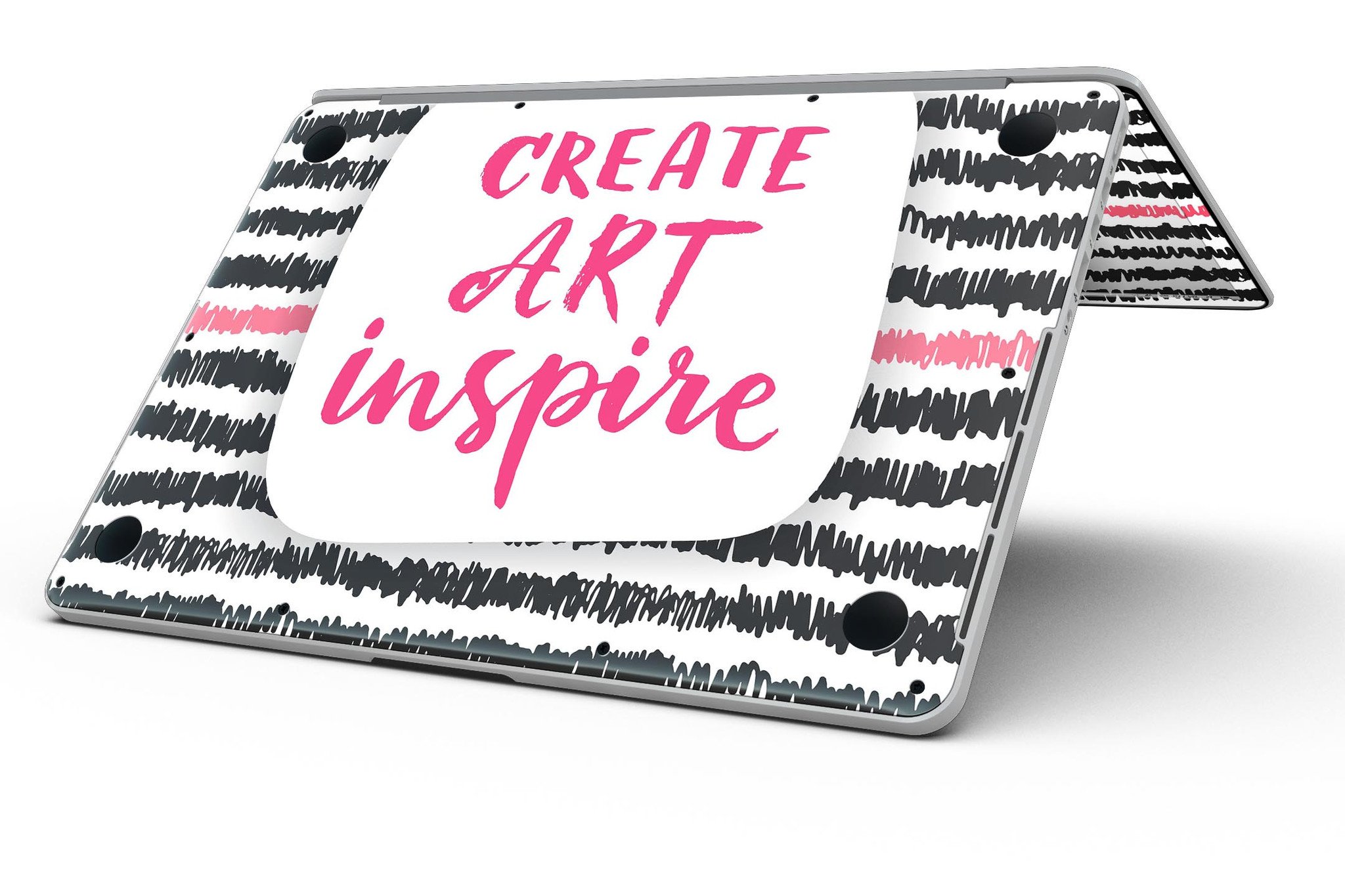 Create Art Inspire full-coverage skin for MacBook Pro with Retina Display, showcasing glossy and matte finishes.