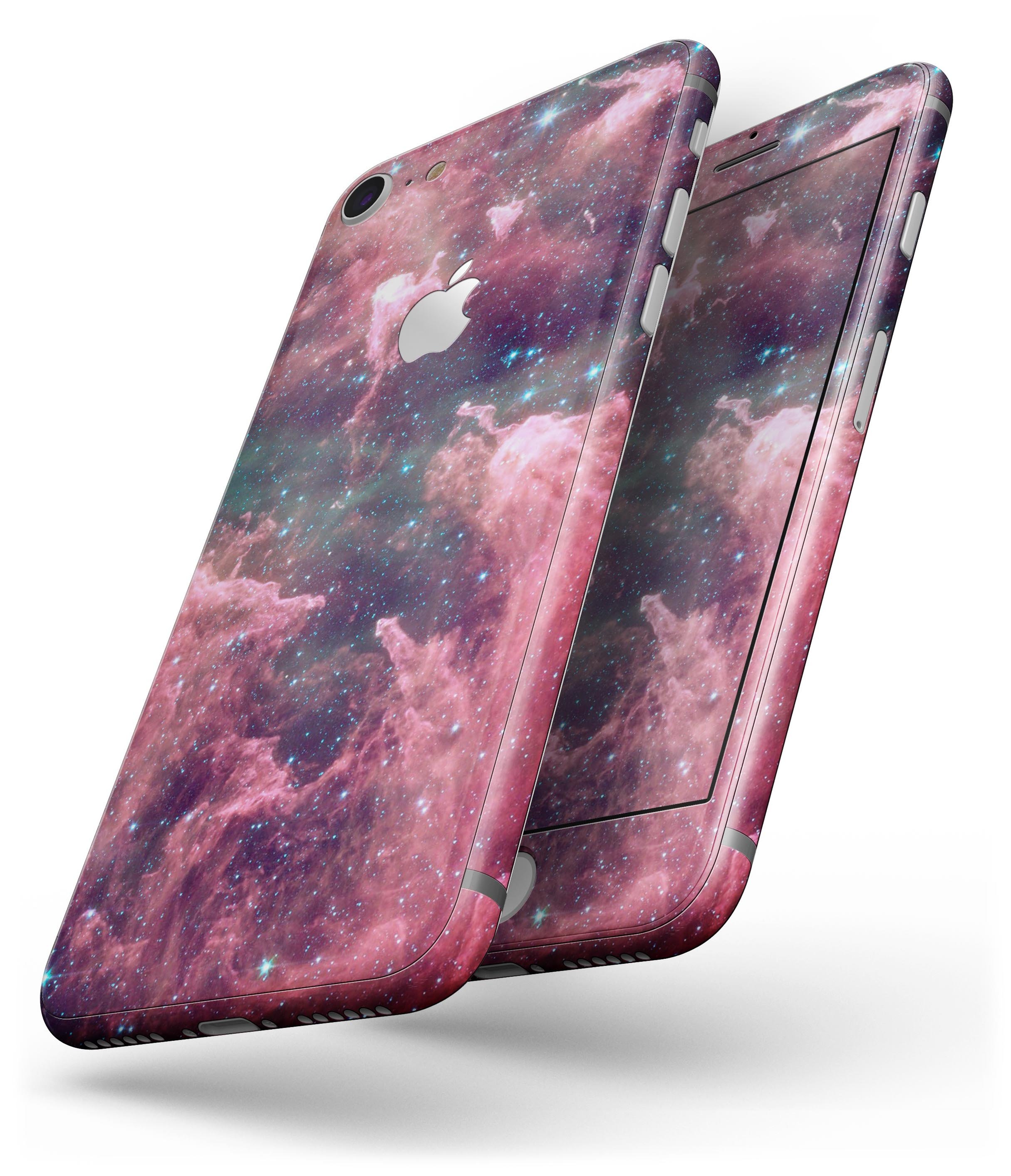 Crimson Nebula skin for iPhone 8 and 8 Plus, showcasing vibrant colors and sleek design.
