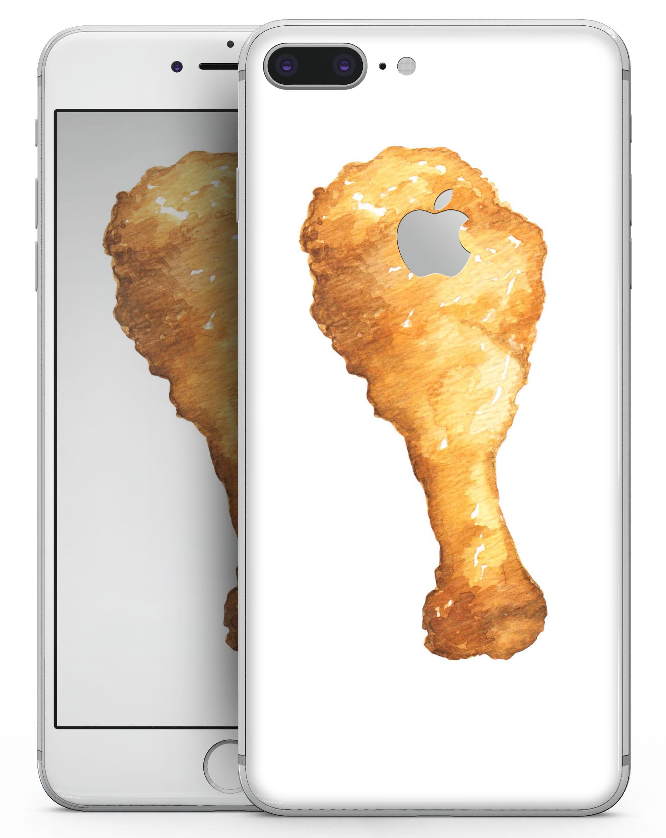 Crispy Brown Chicken Leg skin for iPhone 8 and 8 Plus, showcasing a unique design with a glossy finish.