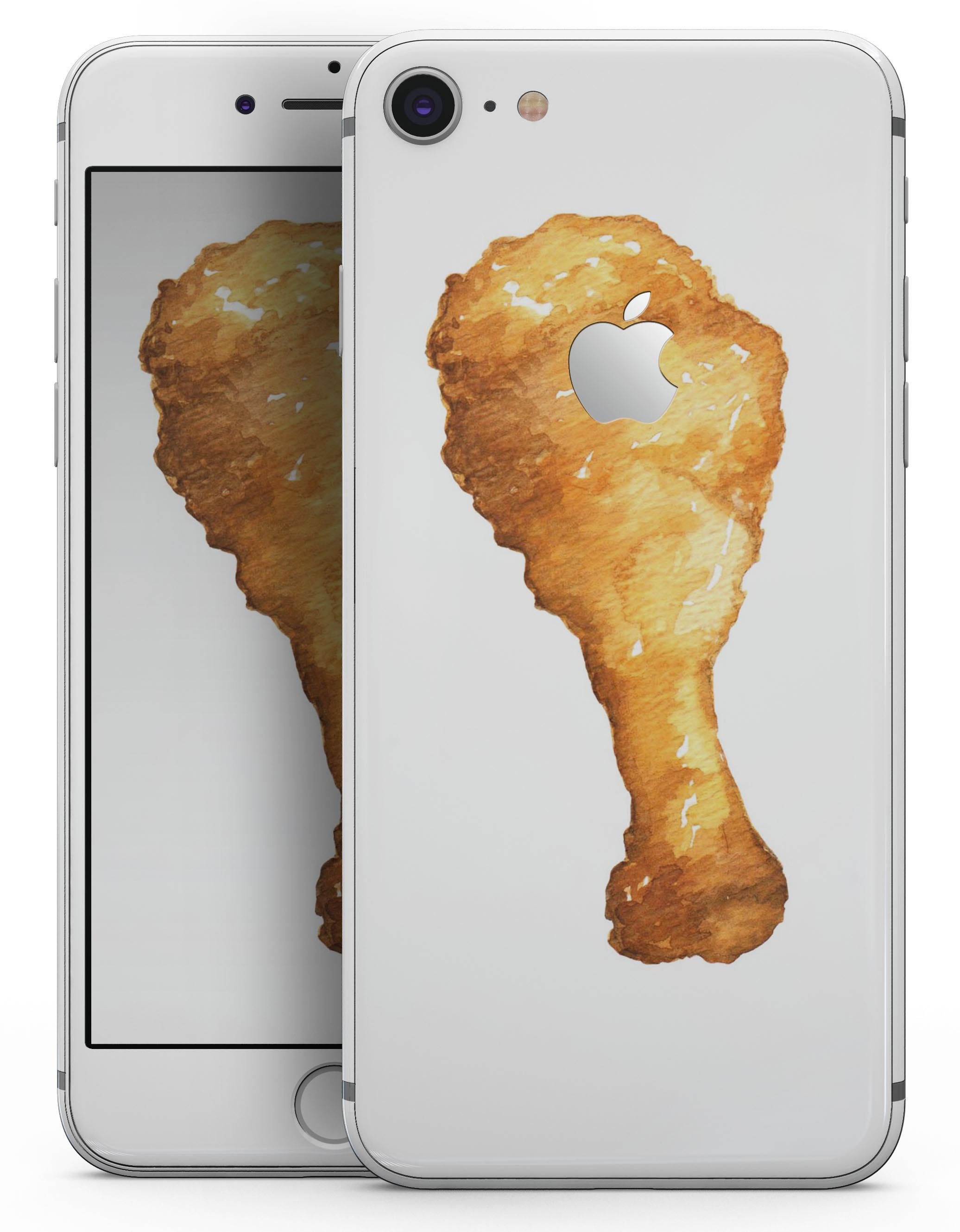 Crispy Brown Chicken Leg skin for iPhone 8 and 8 Plus, showcasing a unique design with a glossy finish.