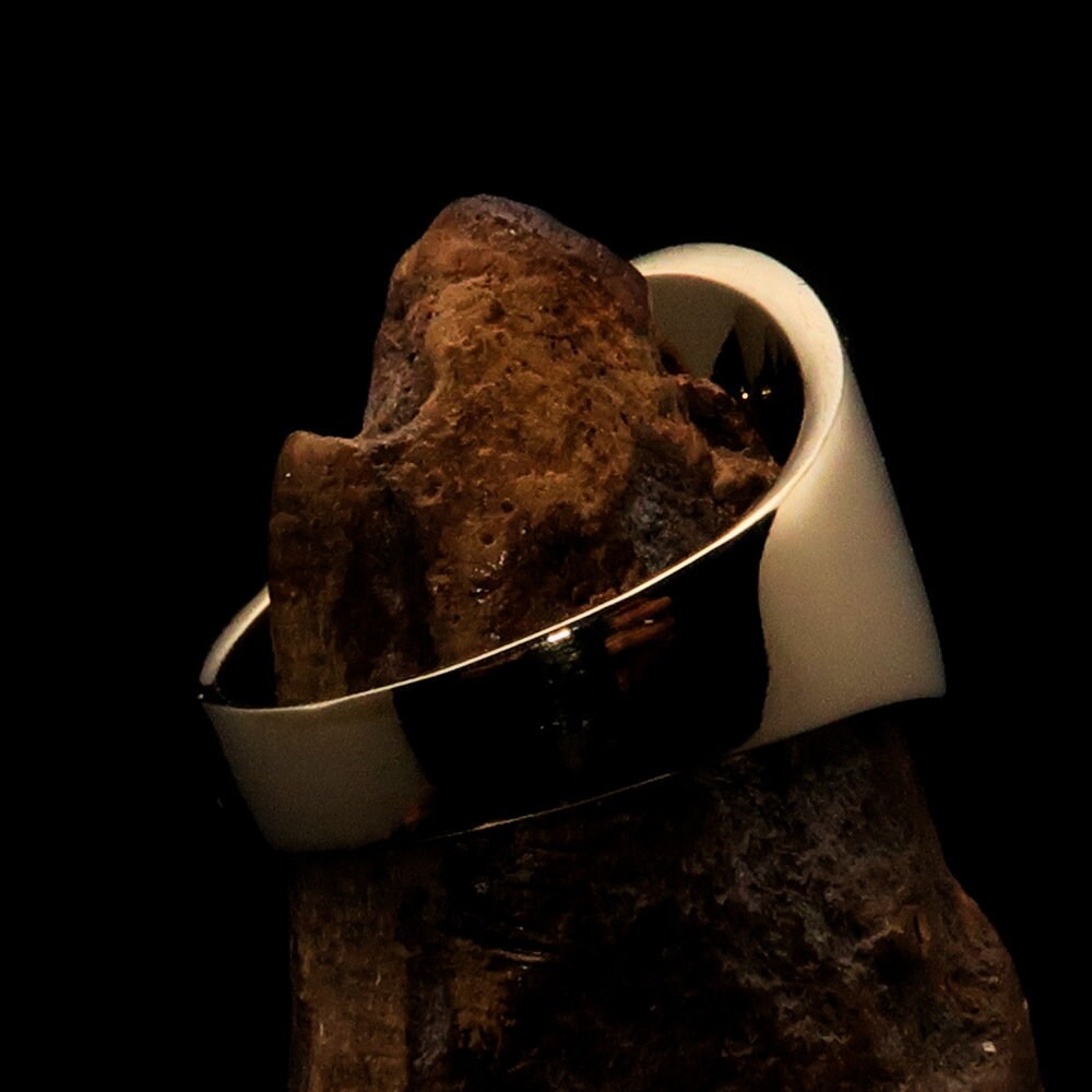 A round-shaped Croatian Flag Ring made of mirror polished brass, designed for pinky finger wear, showcasing the vibrant colors of the Croatian flag.