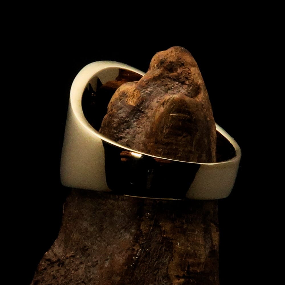 A round-shaped Croatian Flag Ring made of mirror polished brass, designed for pinky finger wear, showcasing the vibrant colors of the Croatian flag.