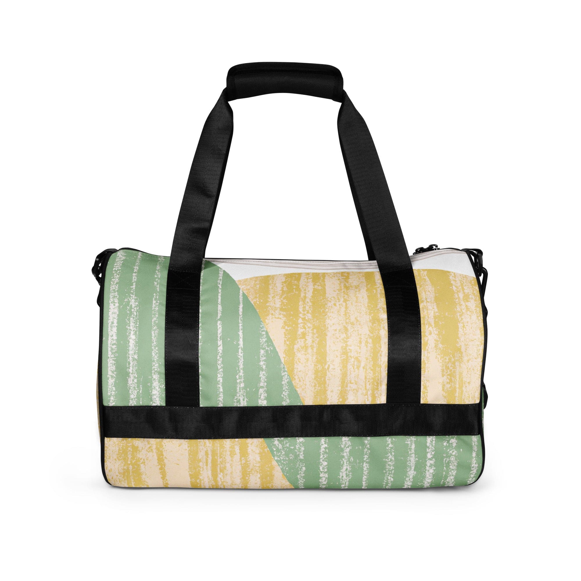 Crossbody water-resistant travel bag featuring a green textured boho pattern, designed for style and functionality.