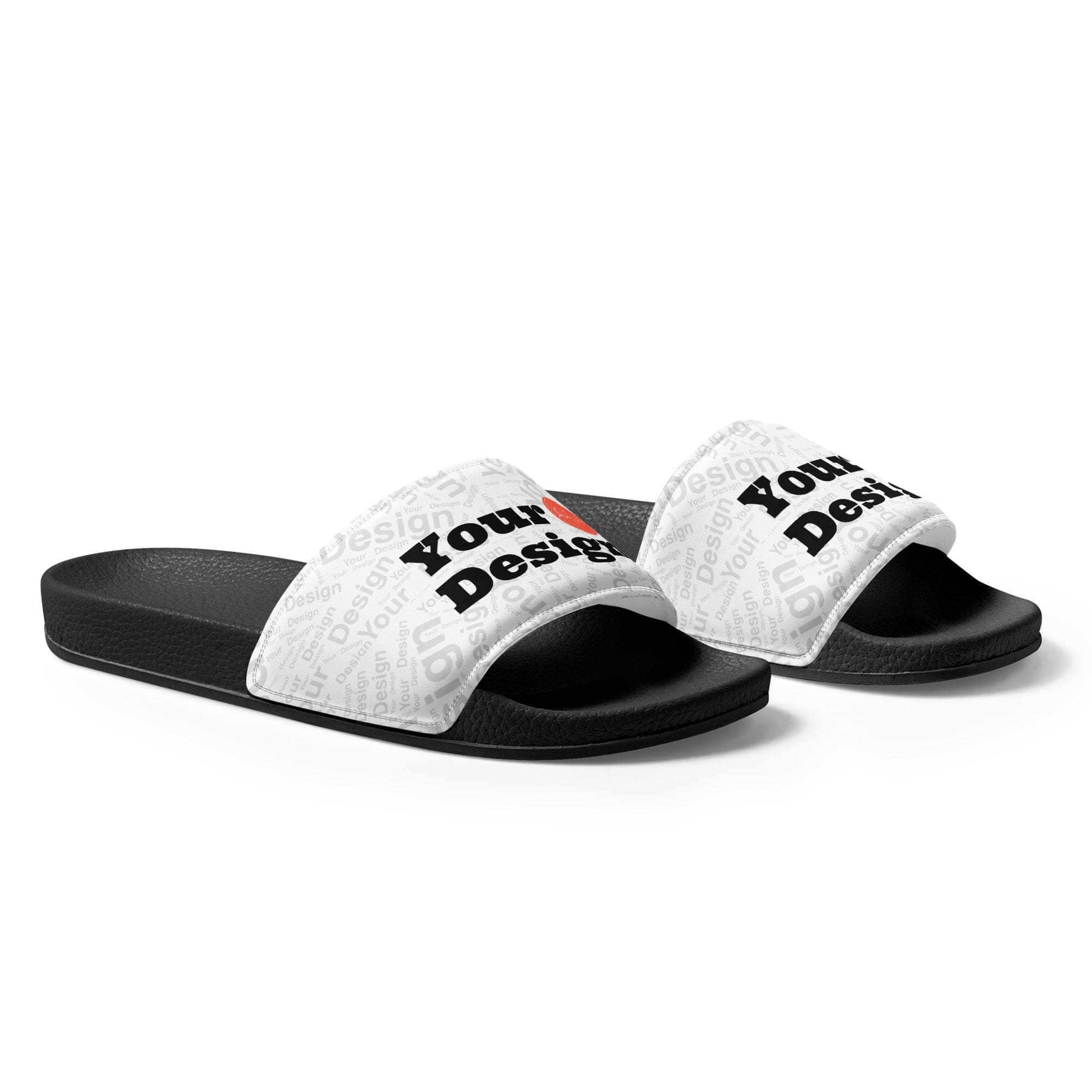 Custom Print Mens Slip-on Slide Sandals featuring a sleek design, lightweight construction, and a comfortable footbed, perfect for casual wear.