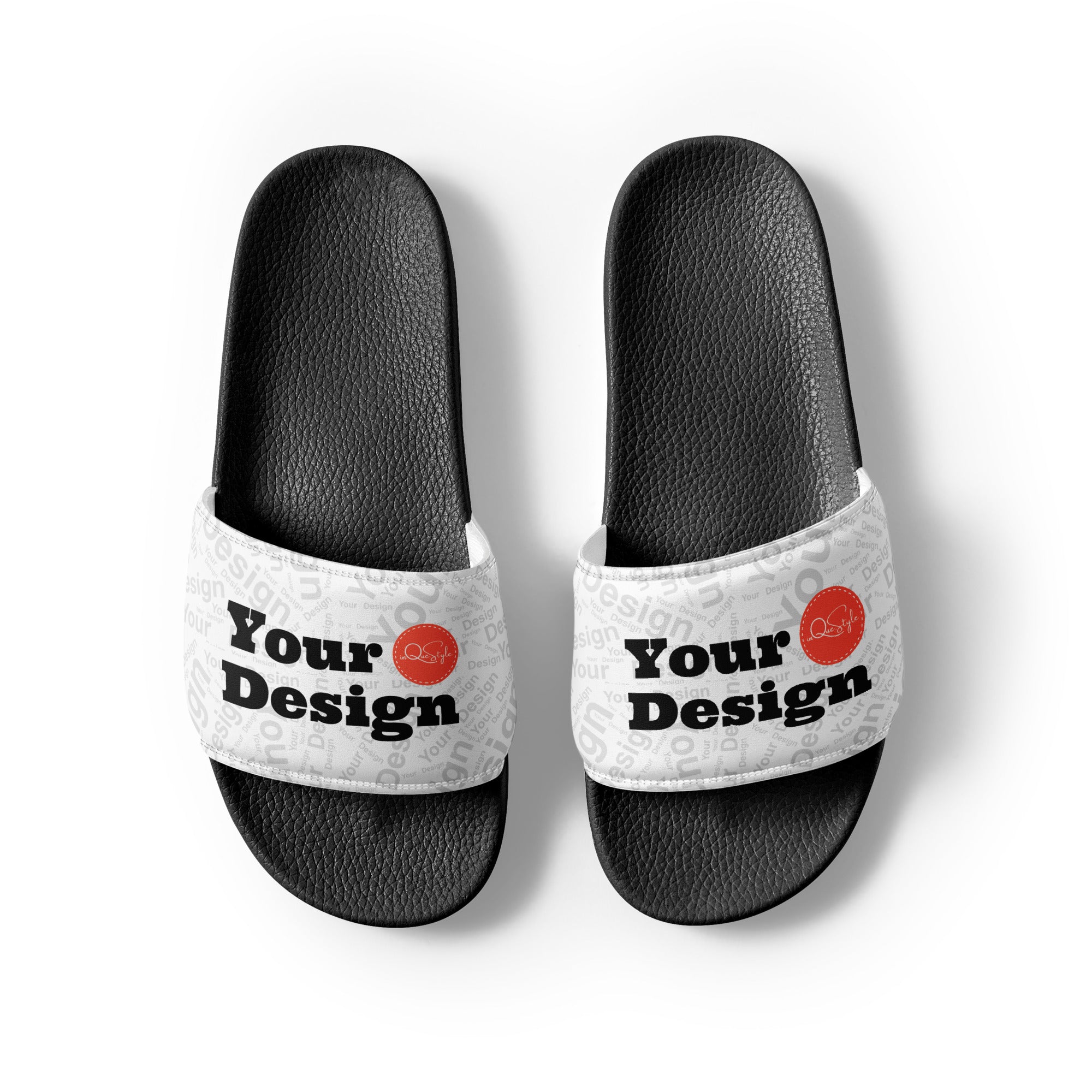 Custom Print Mens Slip-on Slide Sandals featuring a sleek design, lightweight construction, and a comfortable footbed, perfect for casual wear.