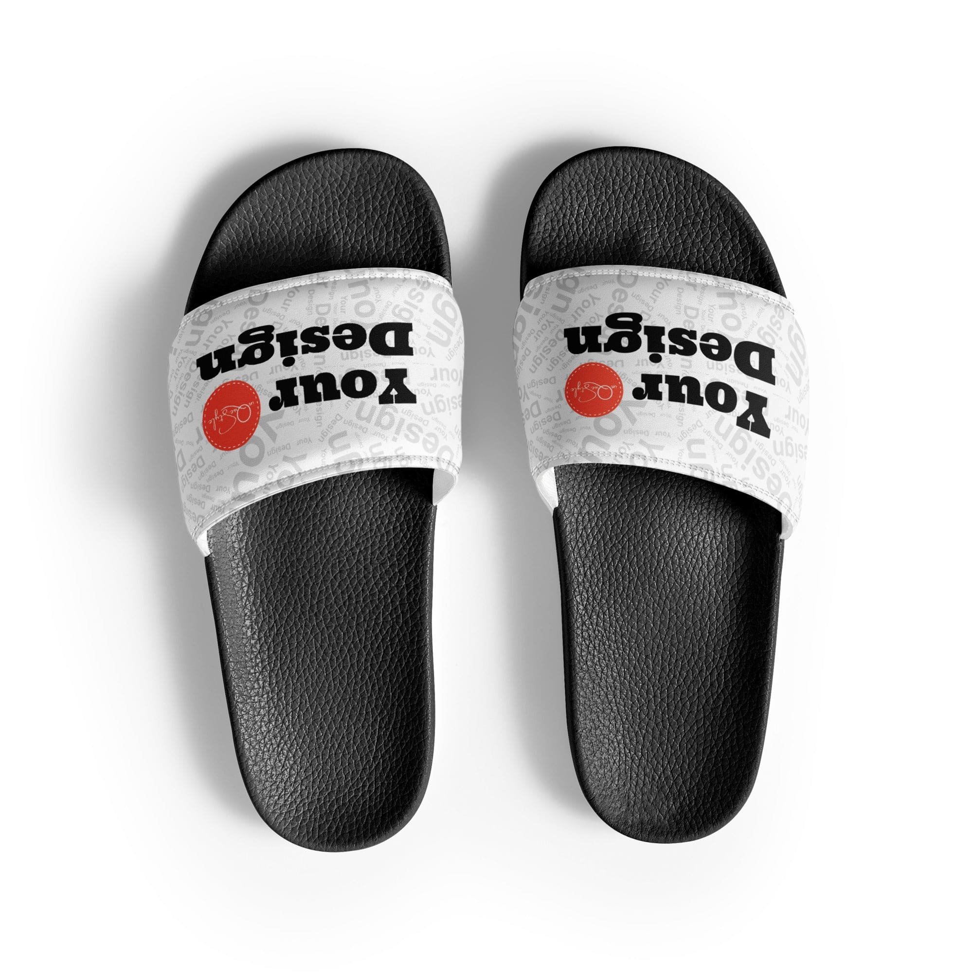Custom Print Mens Slip-on Slide Sandals featuring a sleek design, lightweight construction, and a comfortable footbed, perfect for casual wear.