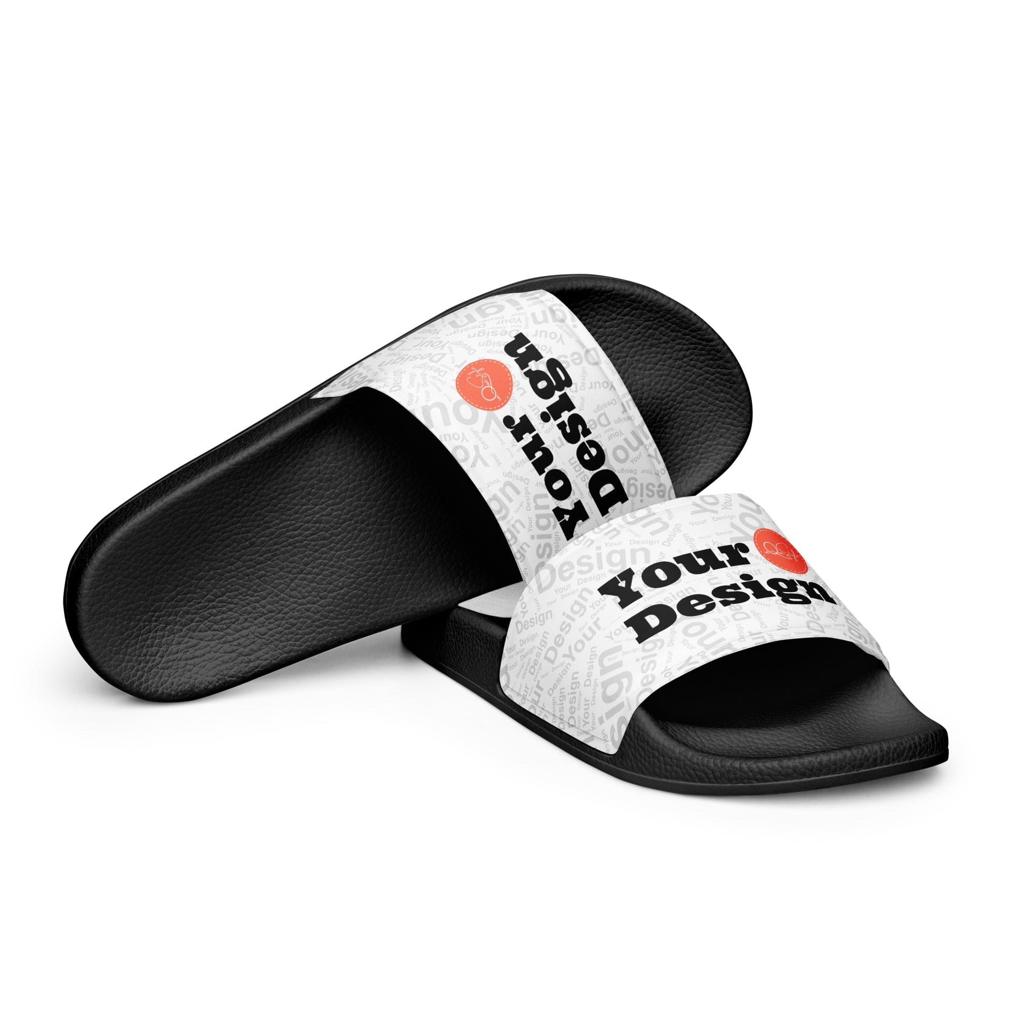 Custom Print Mens Slip-on Slide Sandals featuring a sleek design, lightweight construction, and a comfortable footbed, perfect for casual wear.