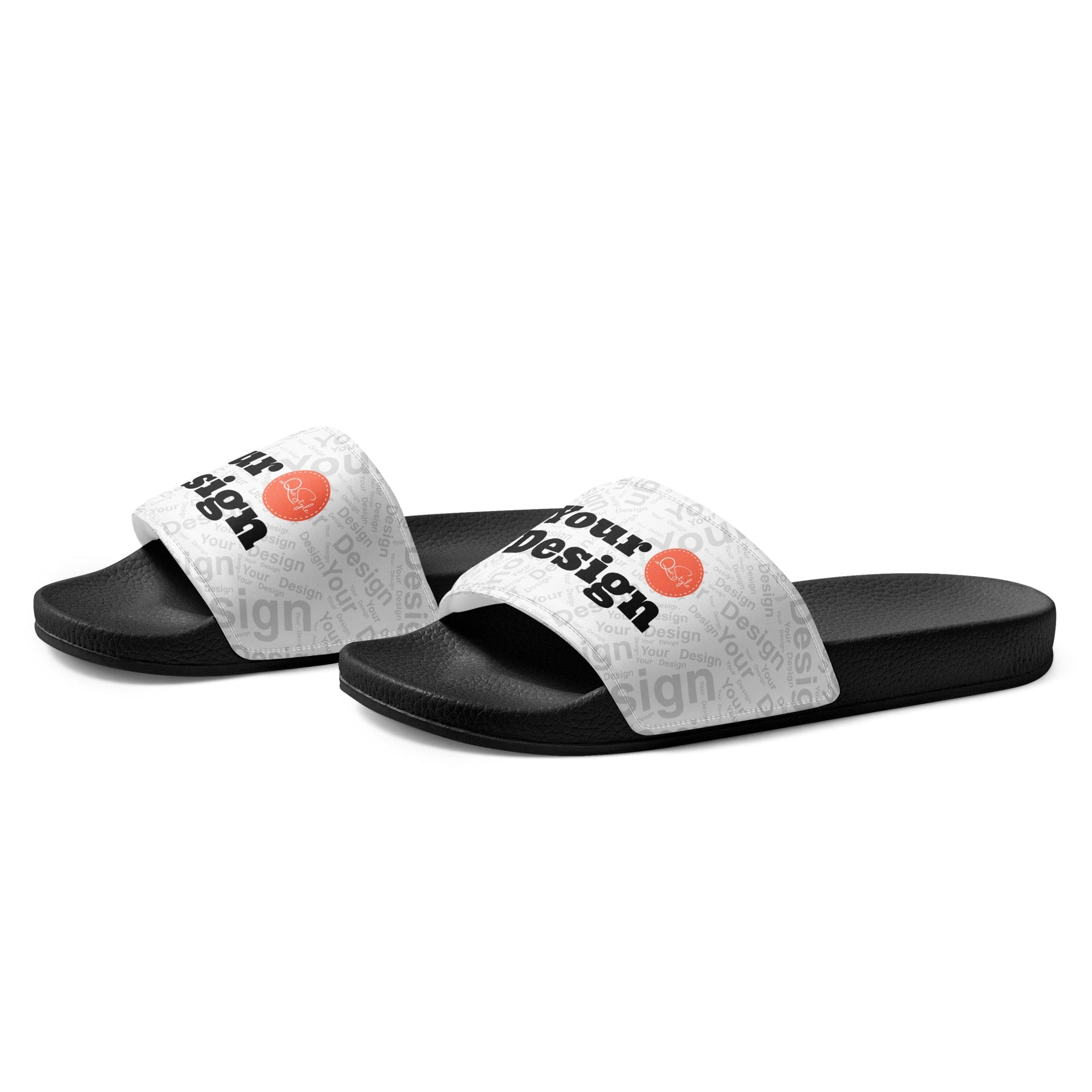 Custom Print Mens Slip-on Slide Sandals featuring a sleek design, lightweight construction, and a comfortable footbed, perfect for casual wear.