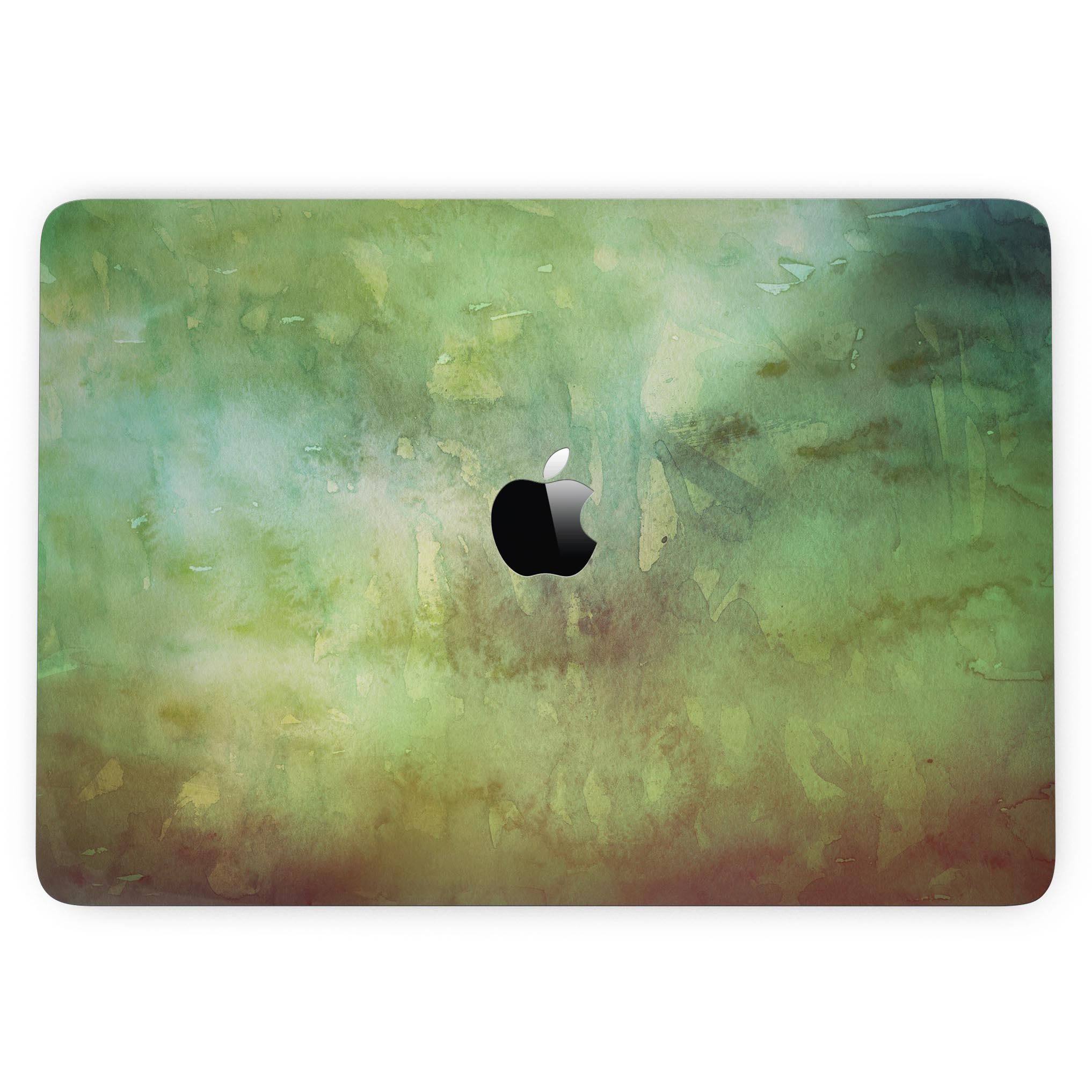 Dark 862 Absorbed Watercolor Texture skin for MacBook Pro with Touch Bar, showcasing vibrant colors and a sleek design.