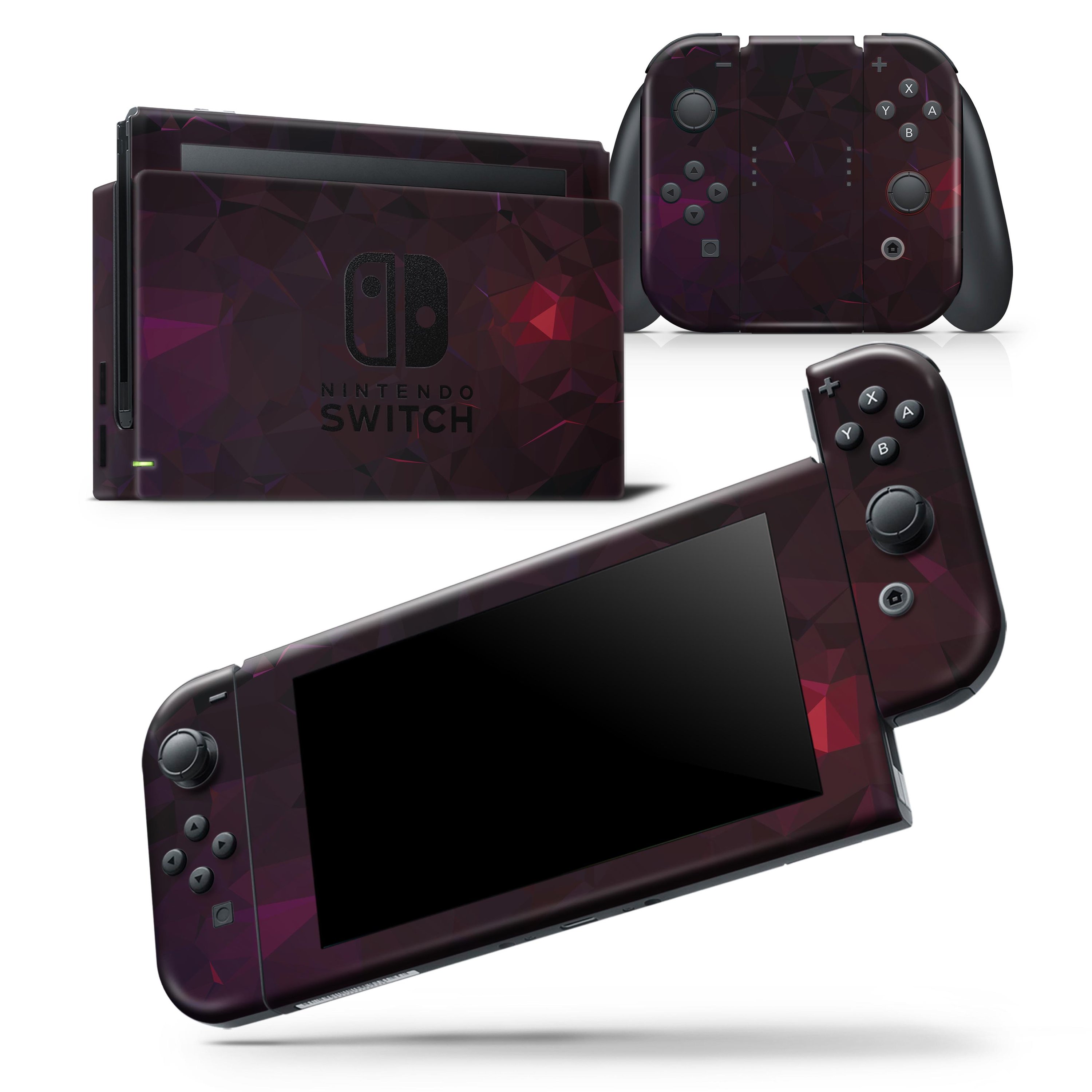 Dark Age Geometric V13 skin wrap decal for Nintendo Switch Lite, showcasing a unique geometric design with a soft-touch finish.