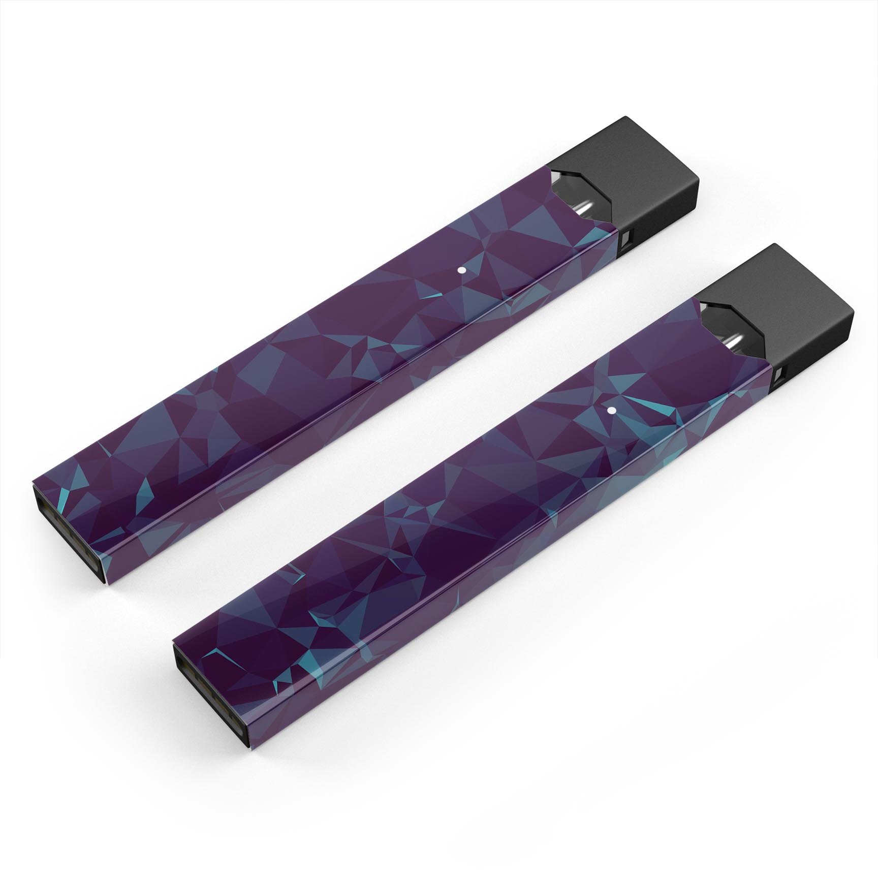 Dark Blue Geometric V15 skin-wrap sticker designed for JUUL vaping device, showcasing a modern geometric pattern.