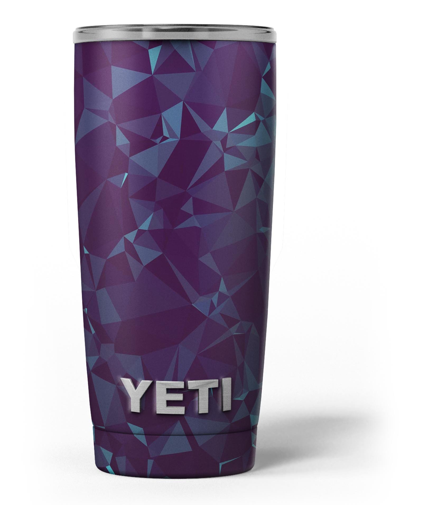 Dark Blue Geometric V15 skin decal vinyl wrap kit for Yeti Coolers, showcasing a stylish geometric design.