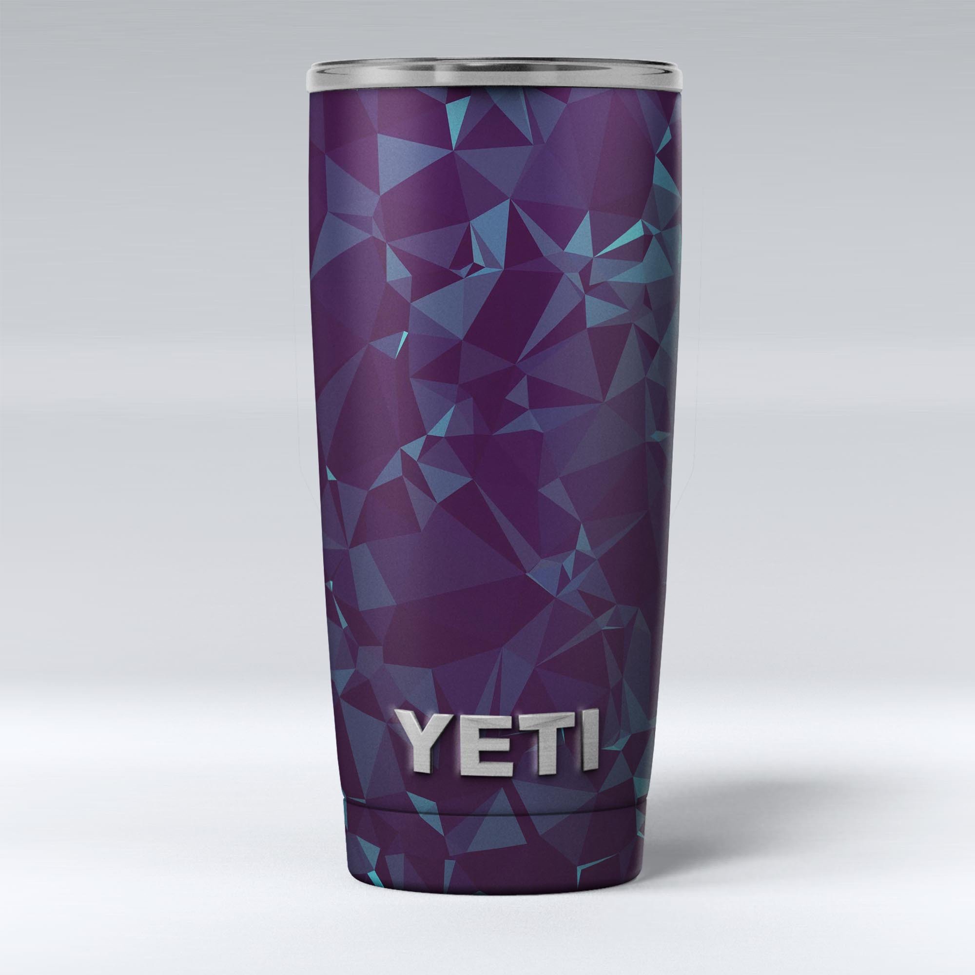 Dark Blue Geometric V15 skin decal vinyl wrap kit for Yeti Coolers, showcasing a stylish geometric design.