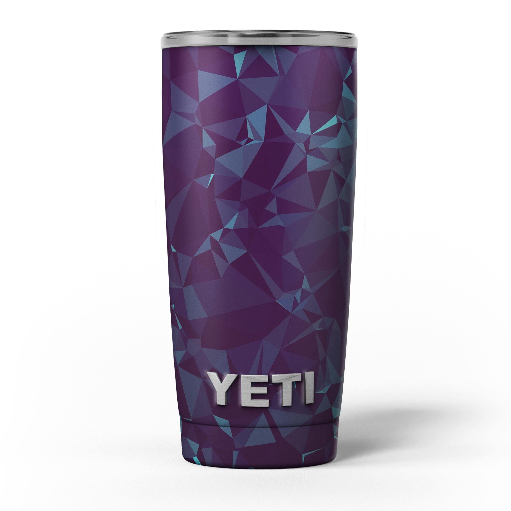 Dark Blue Geometric V15 skin decal vinyl wrap kit for Yeti Coolers, showcasing a stylish geometric design.