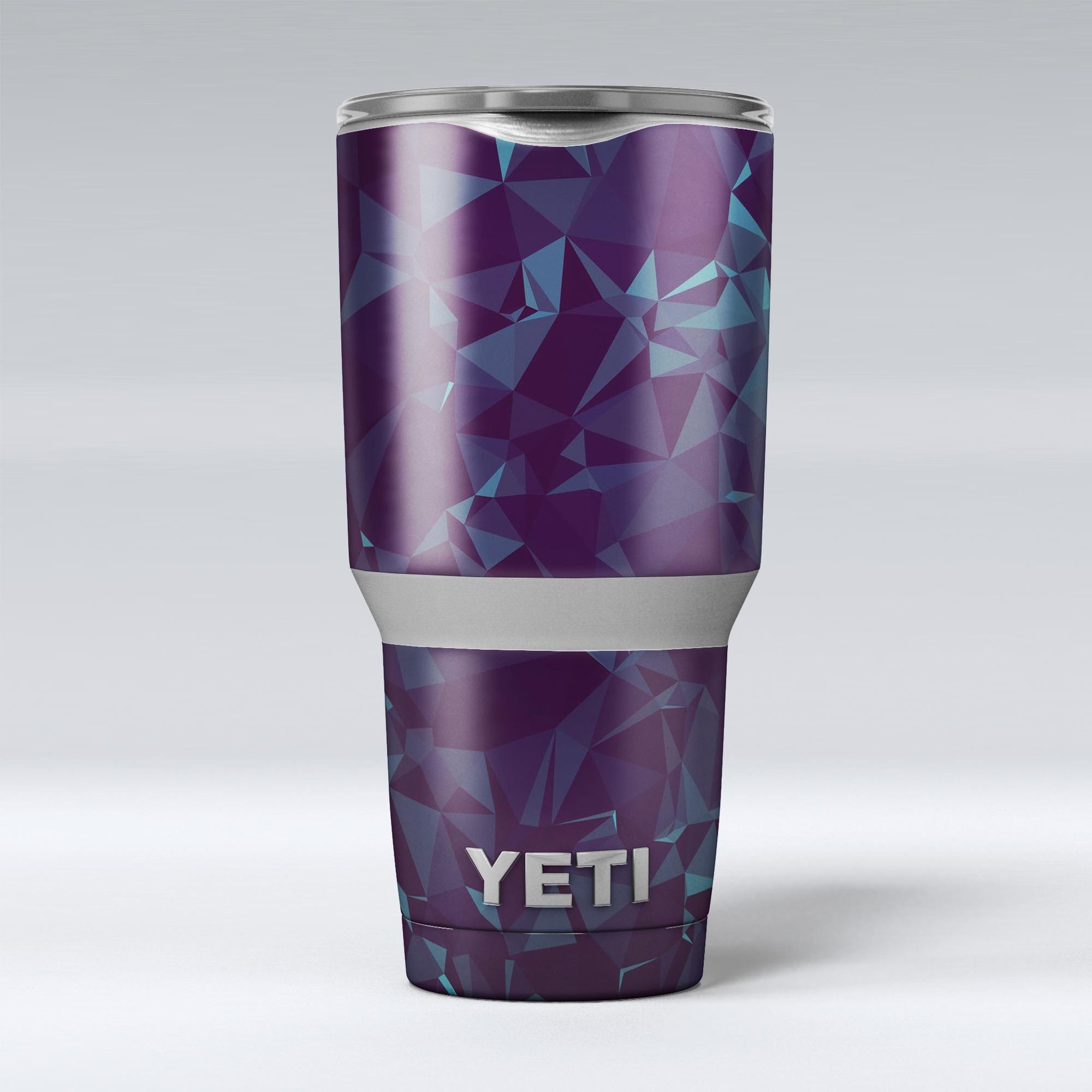 Dark Blue Geometric V15 skin decal vinyl wrap kit for Yeti Coolers, showcasing a stylish geometric design.
