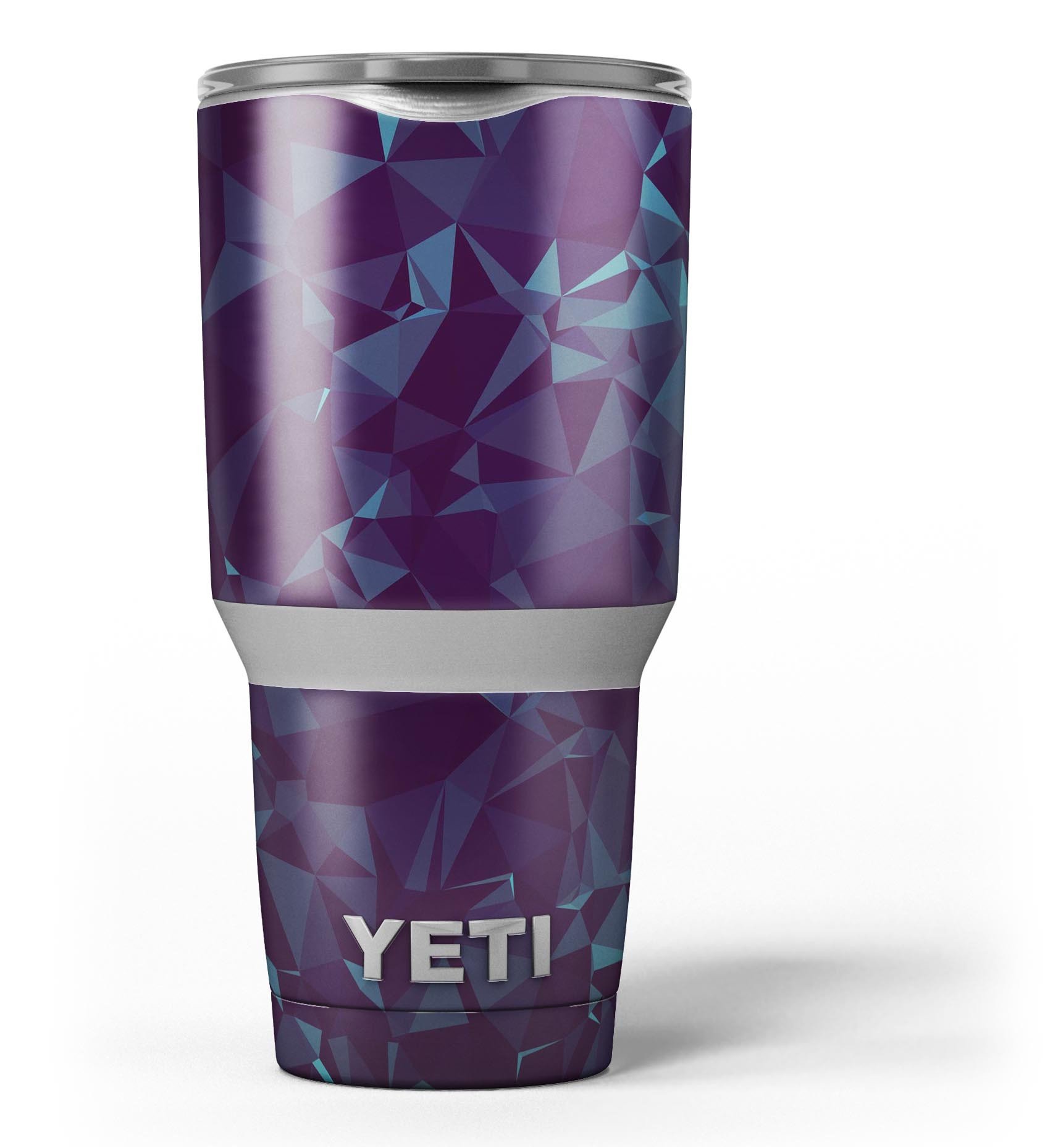 Dark Blue Geometric V15 skin decal vinyl wrap kit for Yeti Coolers, showcasing a stylish geometric design.