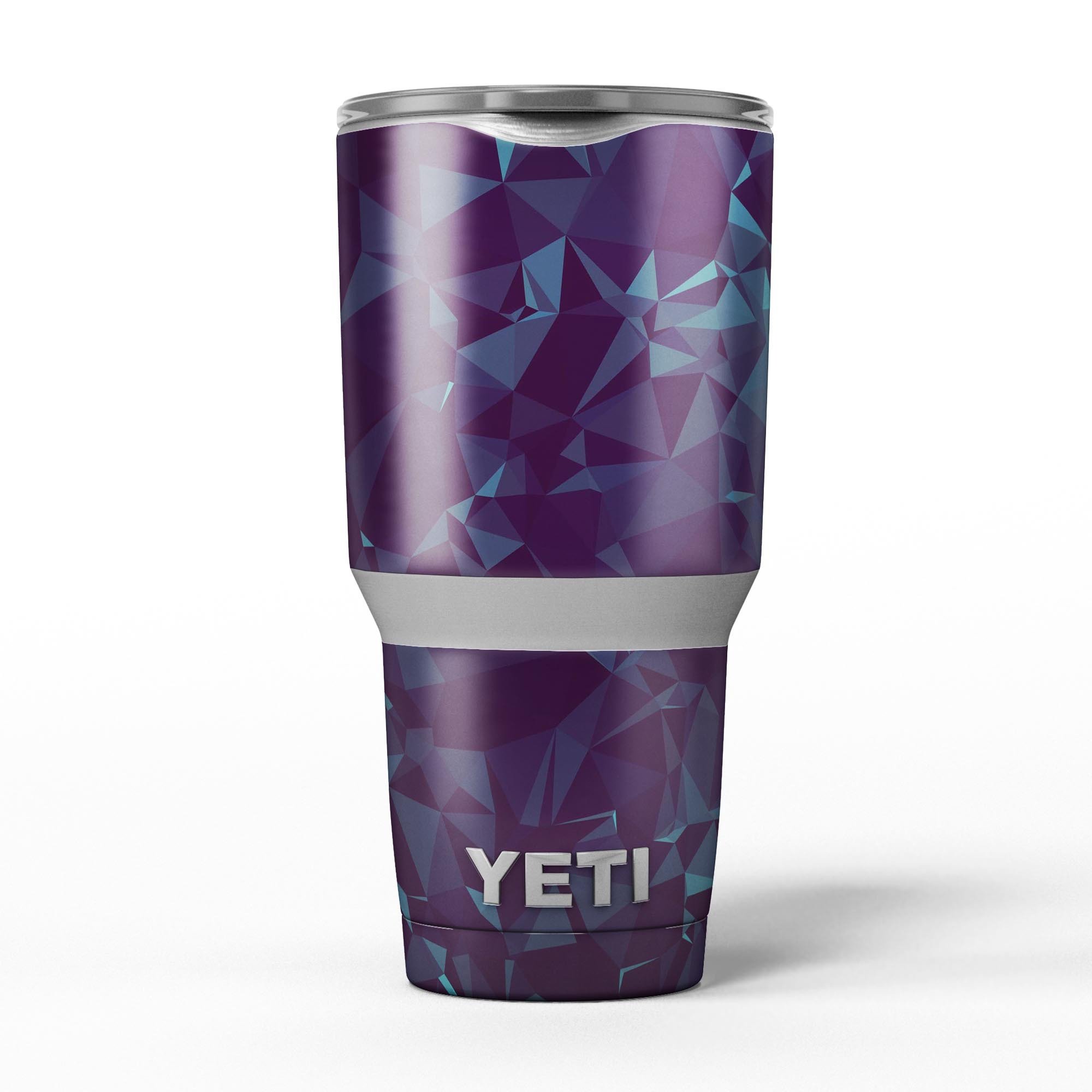 Dark Blue Geometric V15 skin decal vinyl wrap kit for Yeti Coolers, showcasing a stylish geometric design.