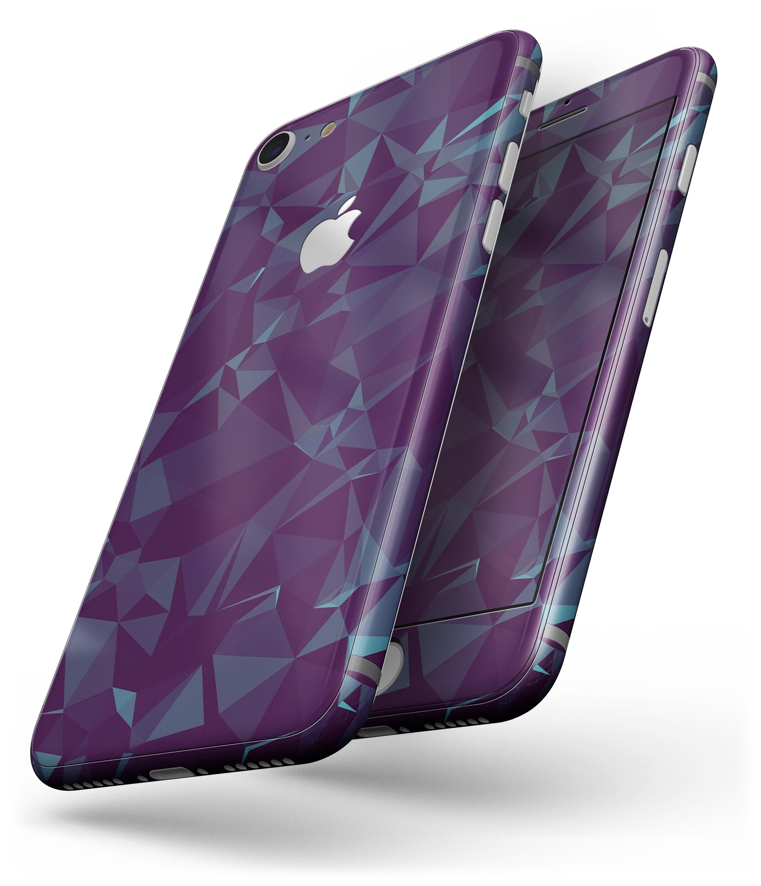 Dark Blue Geometric V15 skin for iPhone 8 and 8 Plus, showcasing a stylish geometric pattern on a sleek device.