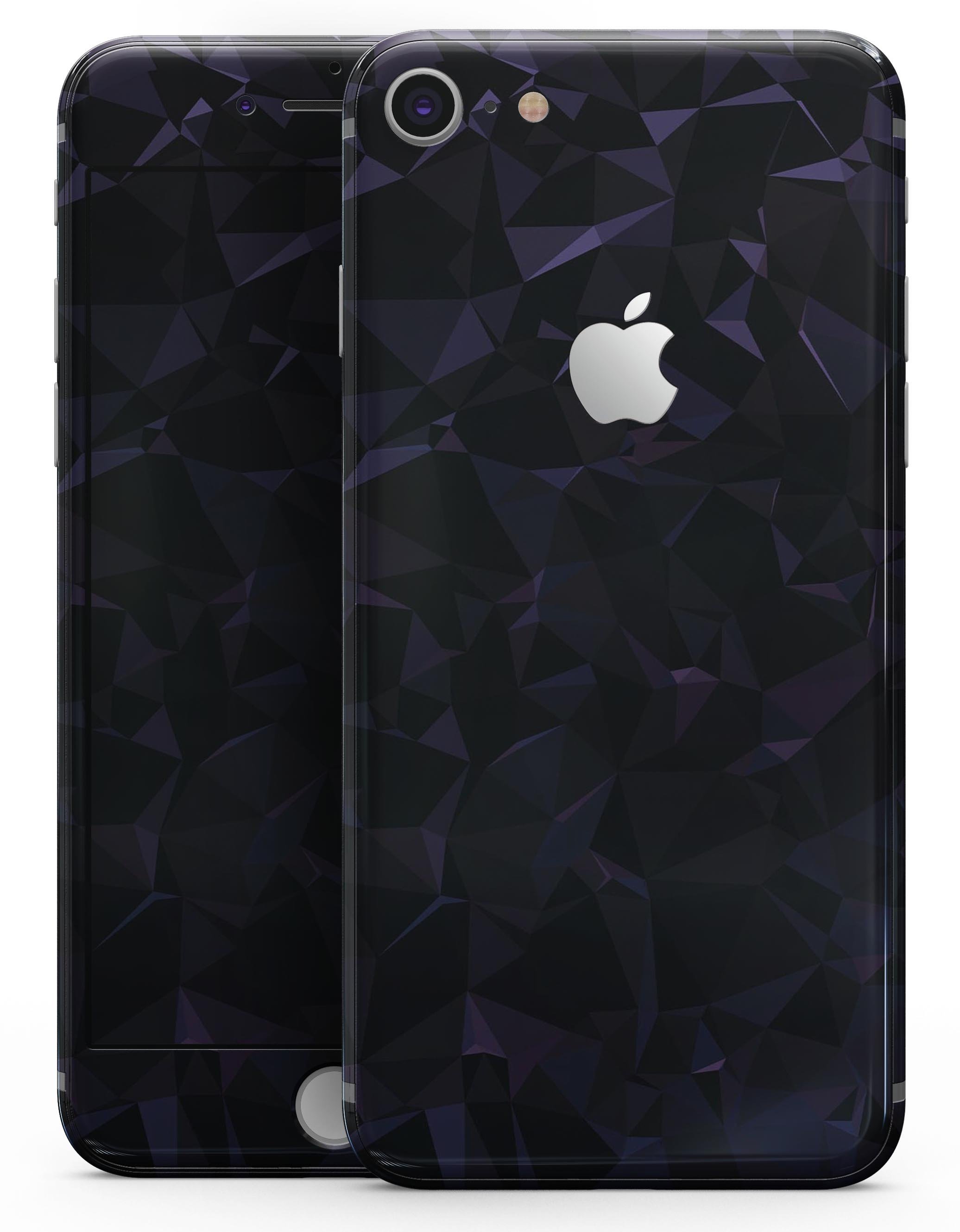 Dark Blue Geometric V21 skin-kit for iPhone 8 and 8 Plus, showcasing a stylish geometric design on a sleek device.