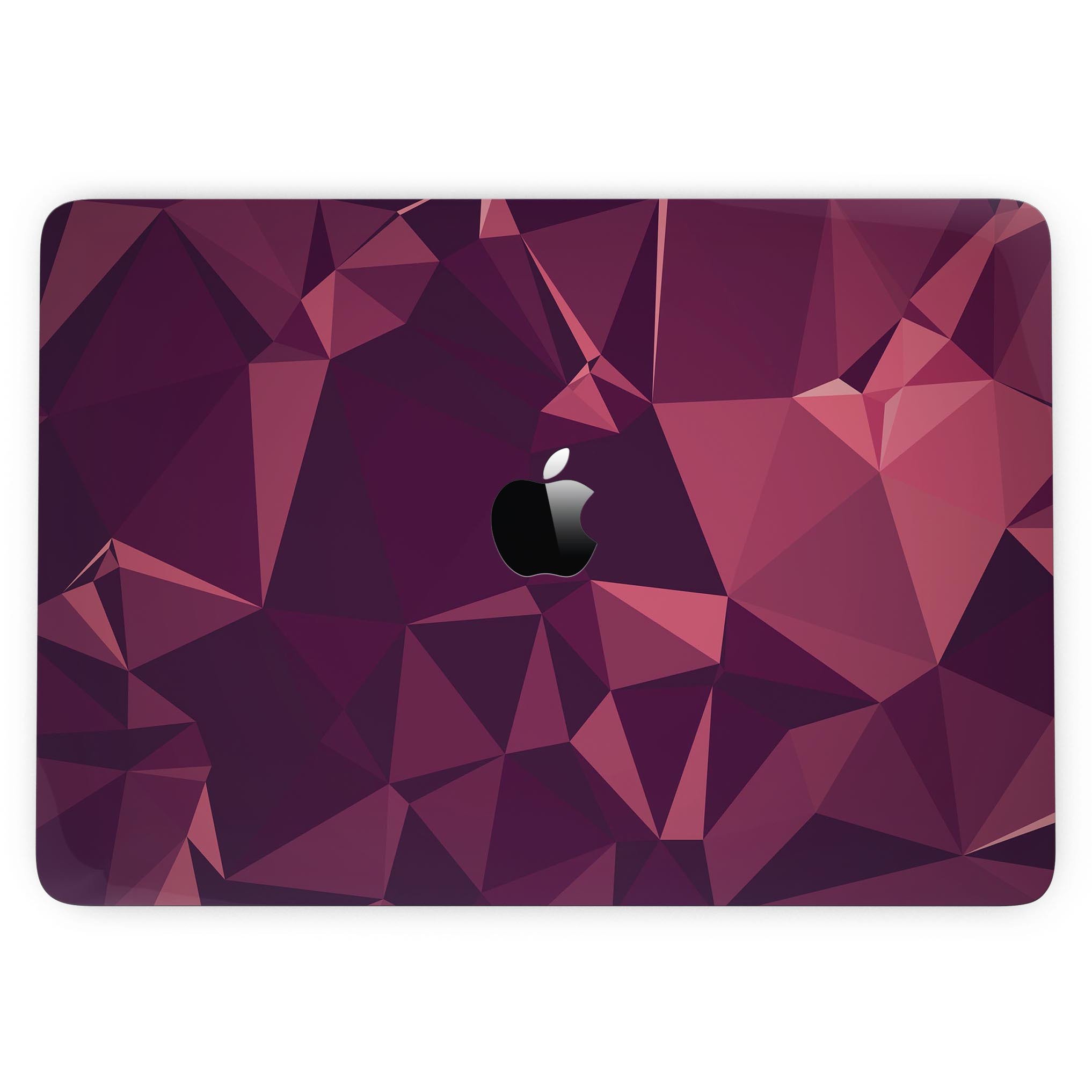 Dark Geometric V15 skin kit for MacBook Pro with Touch Bar, showcasing a stylish geometric design and premium vinyl material.