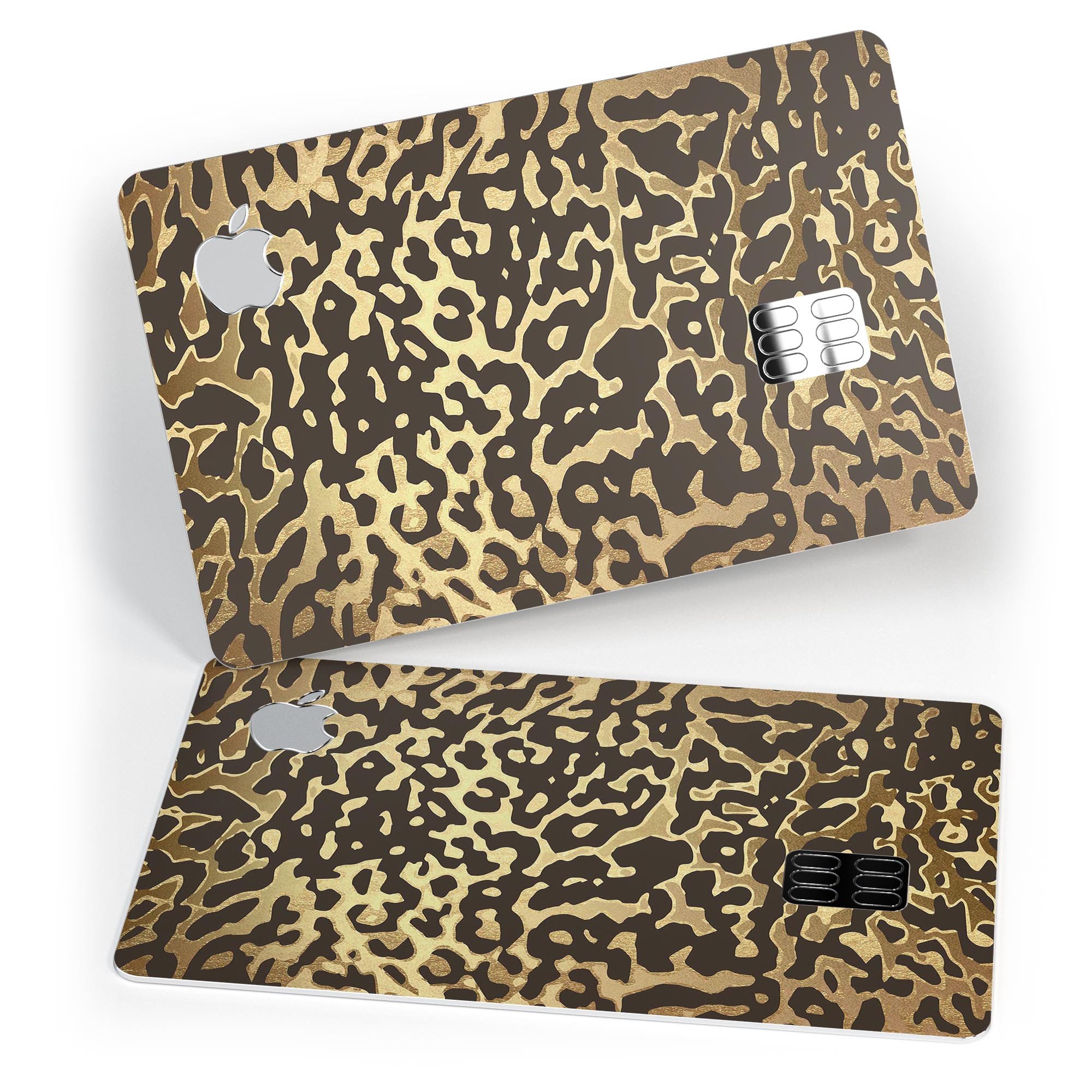Dark Gold Flaked Animal v1 decal skin for Apple Card, showcasing premium vinyl material and stylish design.