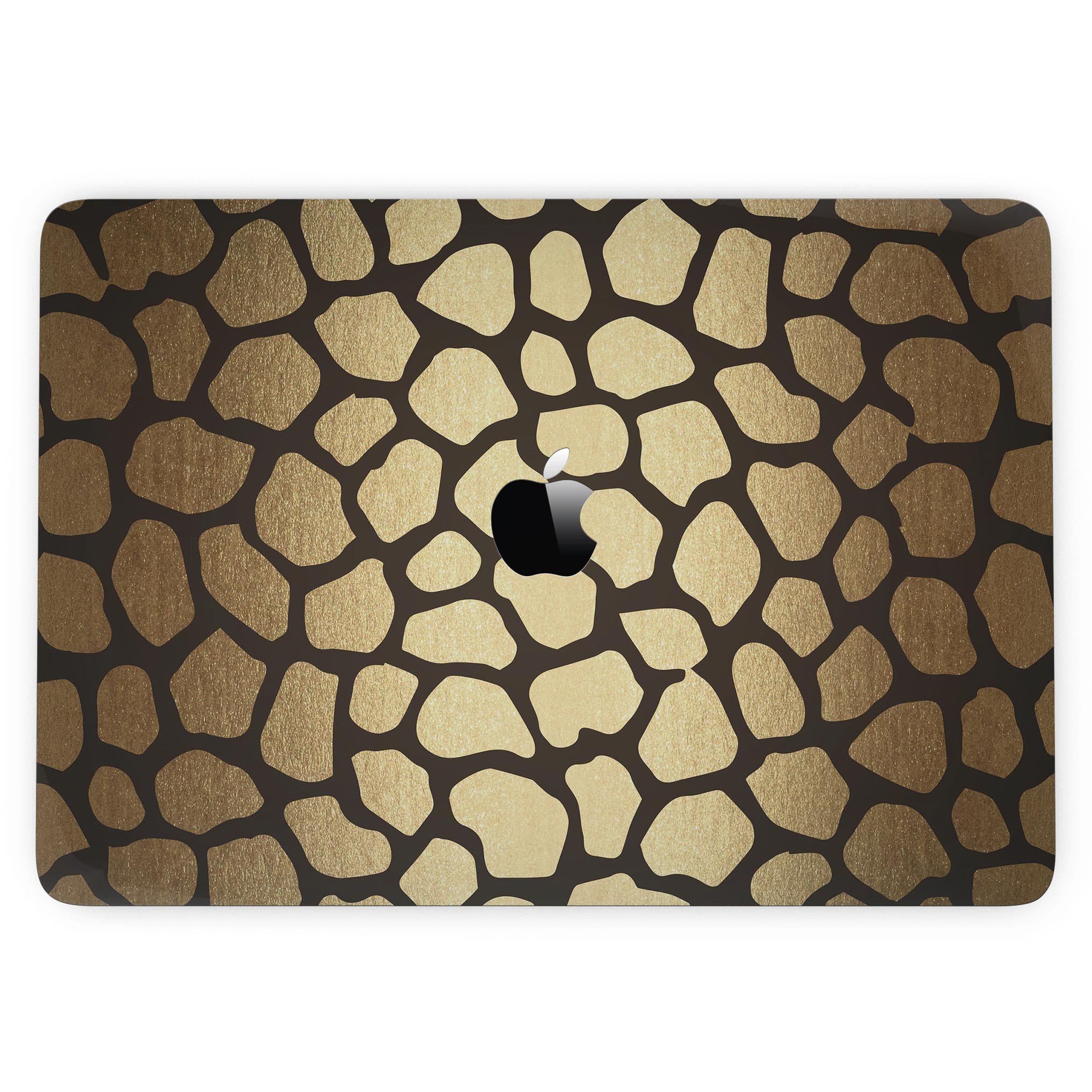 Dark Gold Flaked Skin for 13" MacBook Pro without Touch Bar, showcasing a stylish design and premium quality vinyl material.