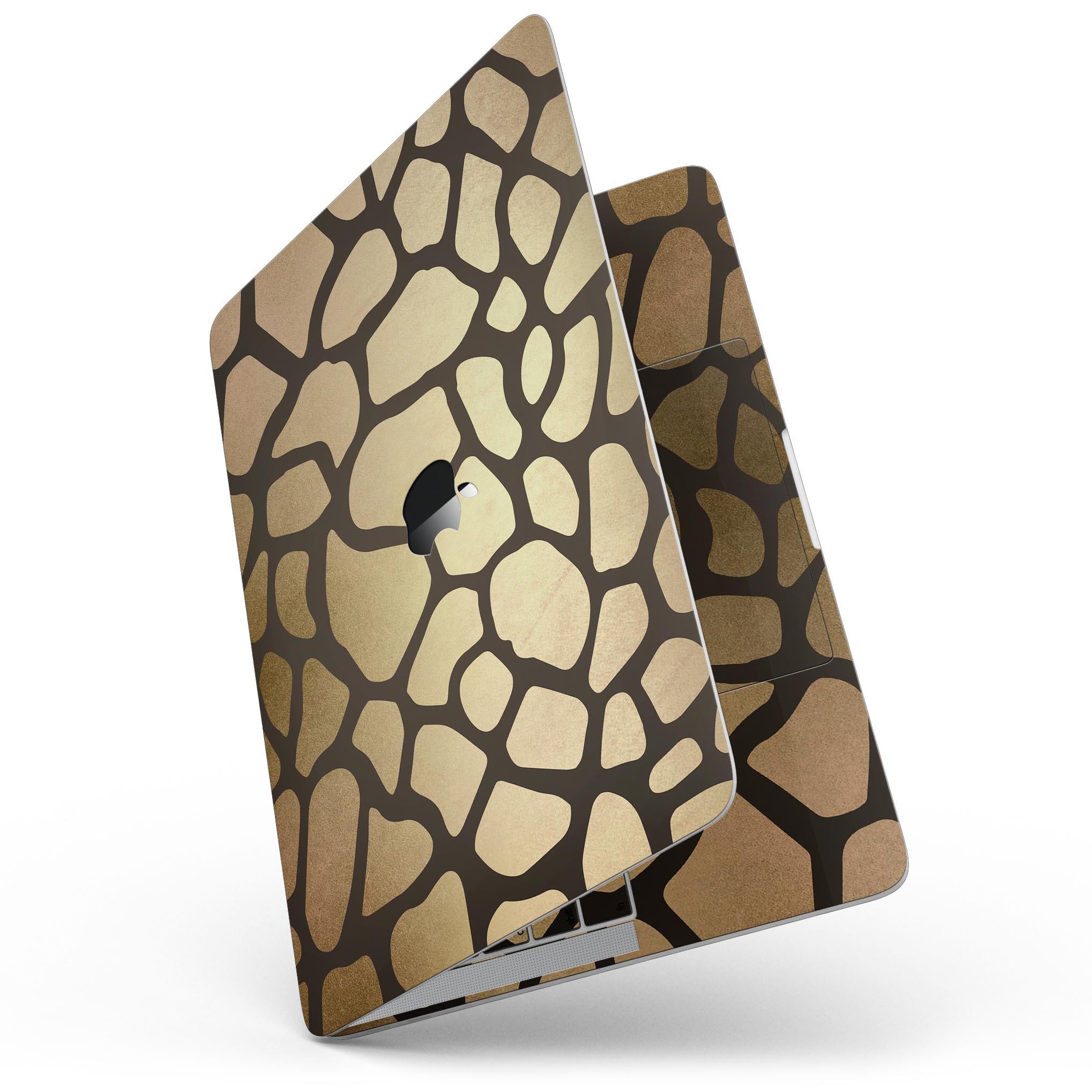 Dark Gold Flaked Skin for 13" MacBook Pro without Touch Bar, showcasing a stylish design and premium vinyl material.