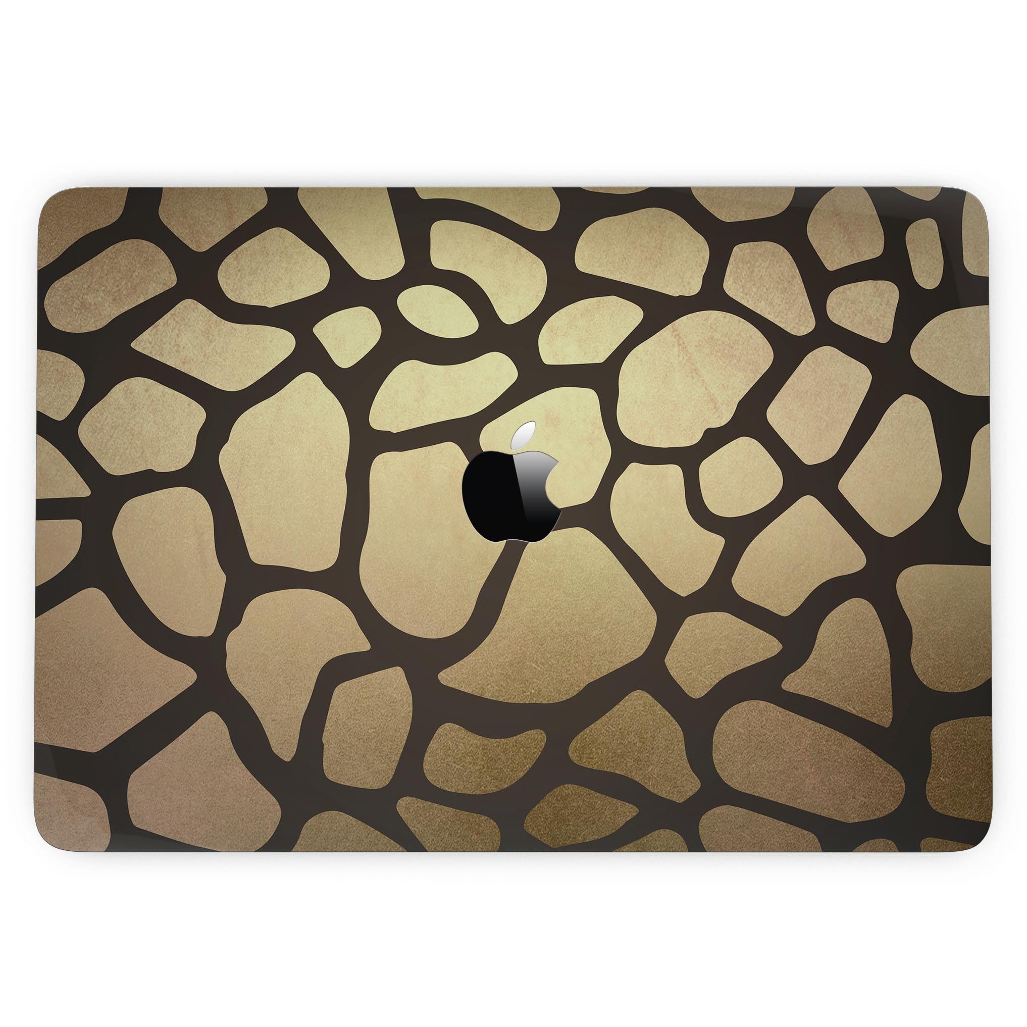 Dark Gold Flaked Skin for 13" MacBook Pro without Touch Bar, showcasing a stylish design and premium vinyl material.
