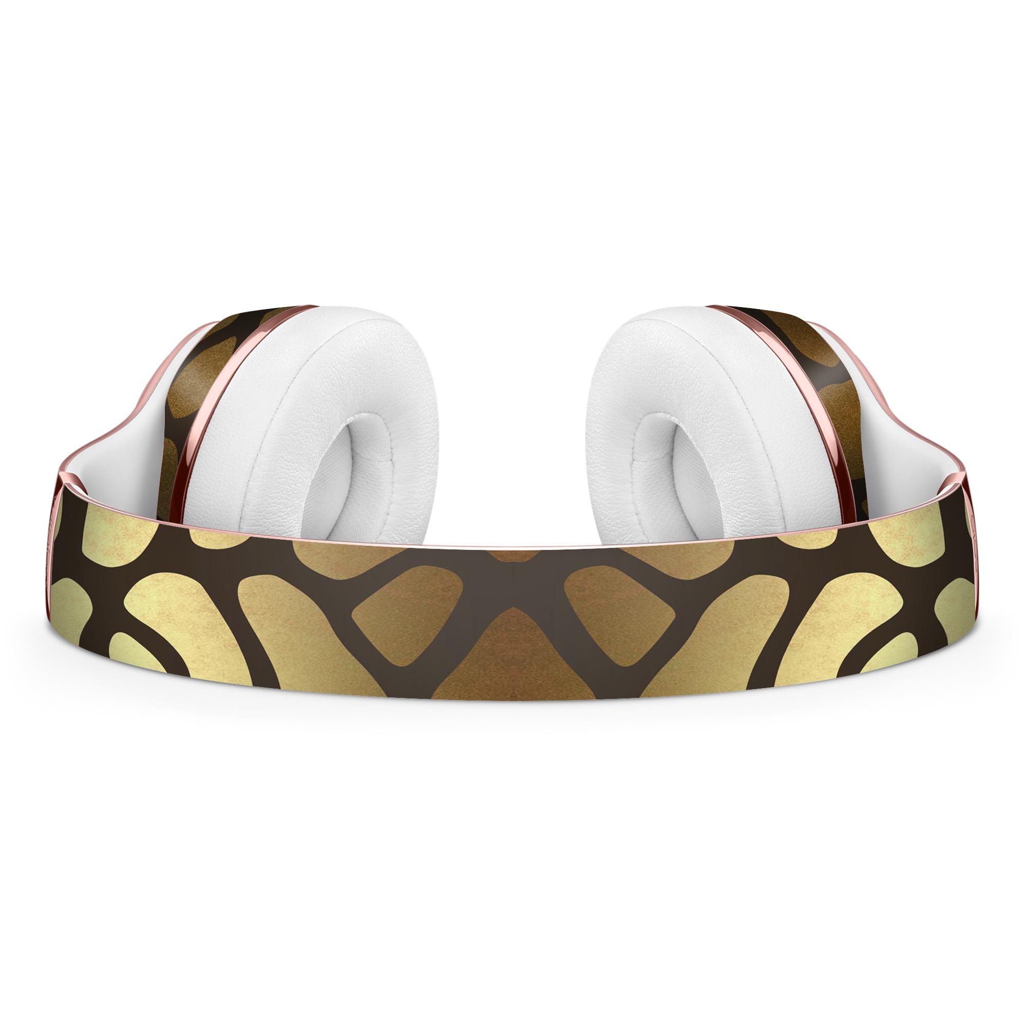 Dark Gold Flaked Full-Body Skin Kit for Beats by Dre Solo 3 Wireless Headphones, showcasing a stylish design and premium vinyl material.