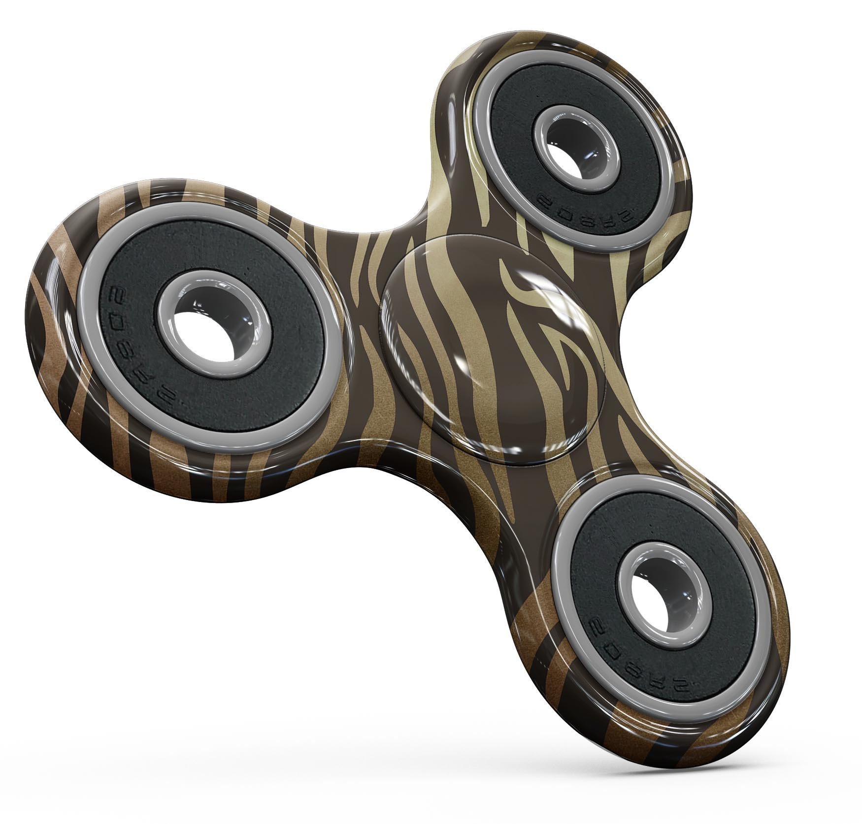 Dark Gold Flaked Animal v6 Full-Body Fidget Spinner Skin-Kit showcasing a vibrant gold and animal print design.