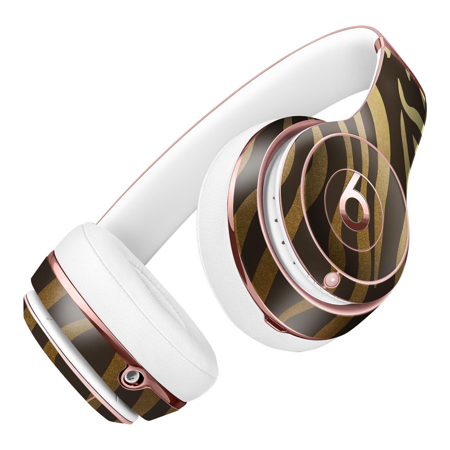 Dark Gold Flaked Animal v6 Full-Body Skin Kit for Beats by Dre Solo 3 Wireless Headphones, showcasing premium vinyl design.