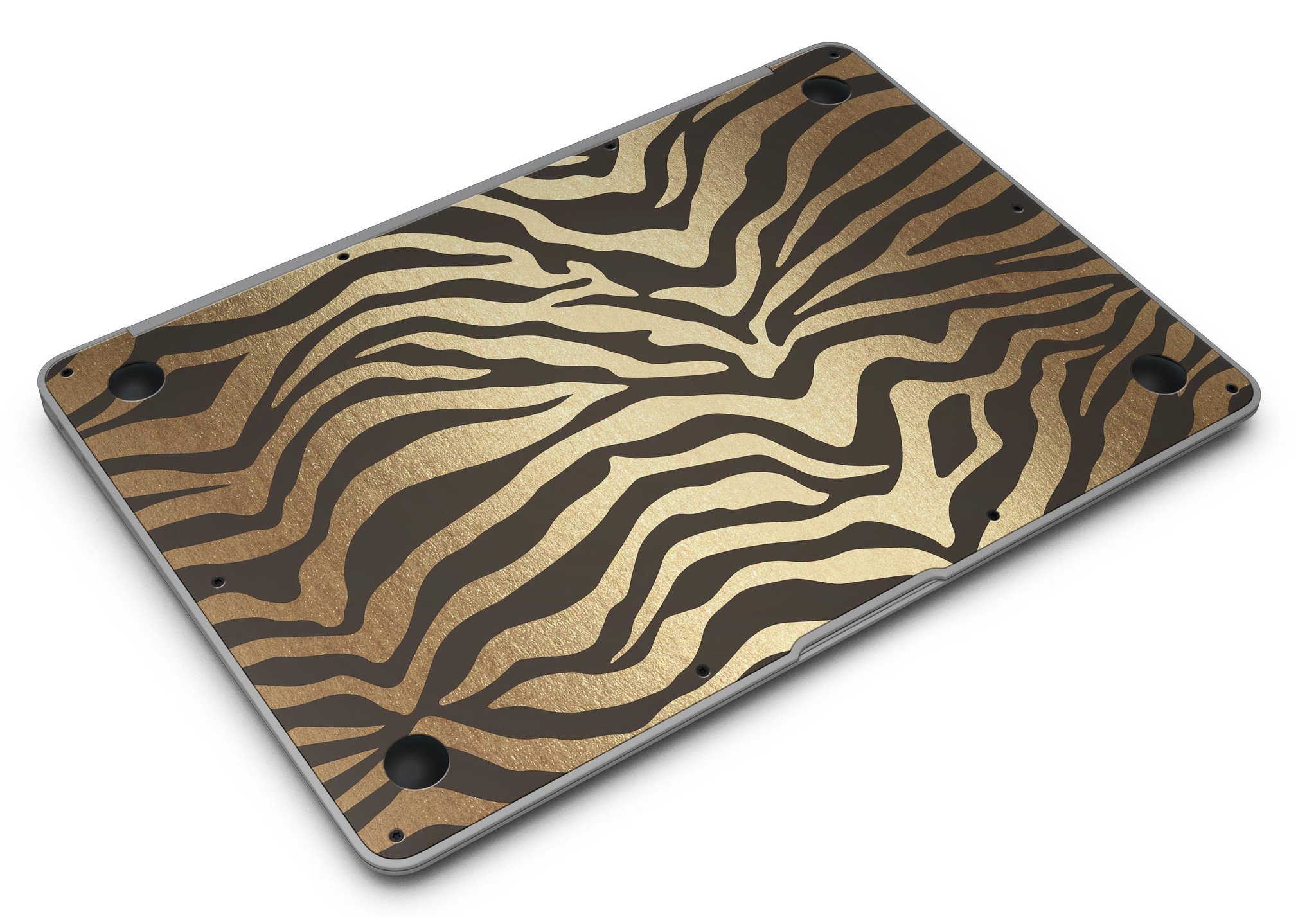 Dark Gold Flaked Animal v7 MacBook Air Skin Kit showcasing a stylish design with premium vinyl finish.