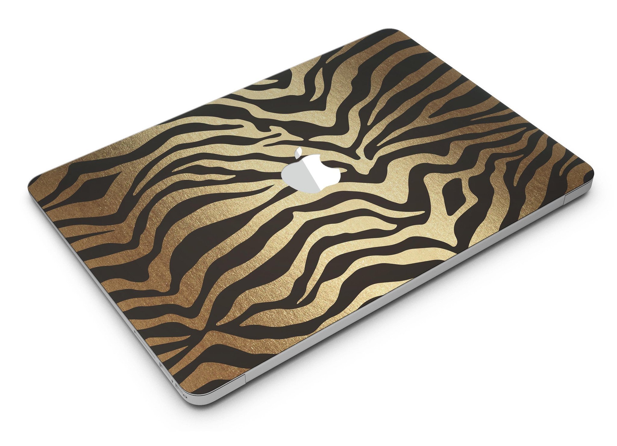 Dark Gold Flaked Animal v7 MacBook Air Skin Kit showcasing a stylish design with premium vinyl finish.