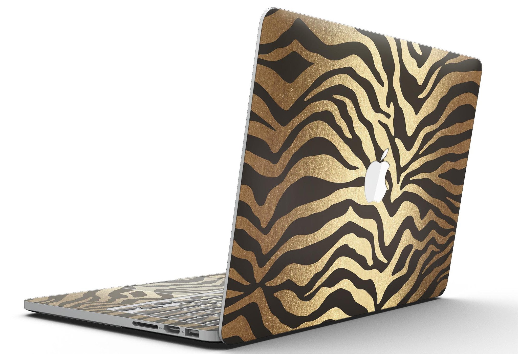 Dark Gold Flaked skin for MacBook Pro with Retina Display, showcasing a stylish design that protects against scratches.