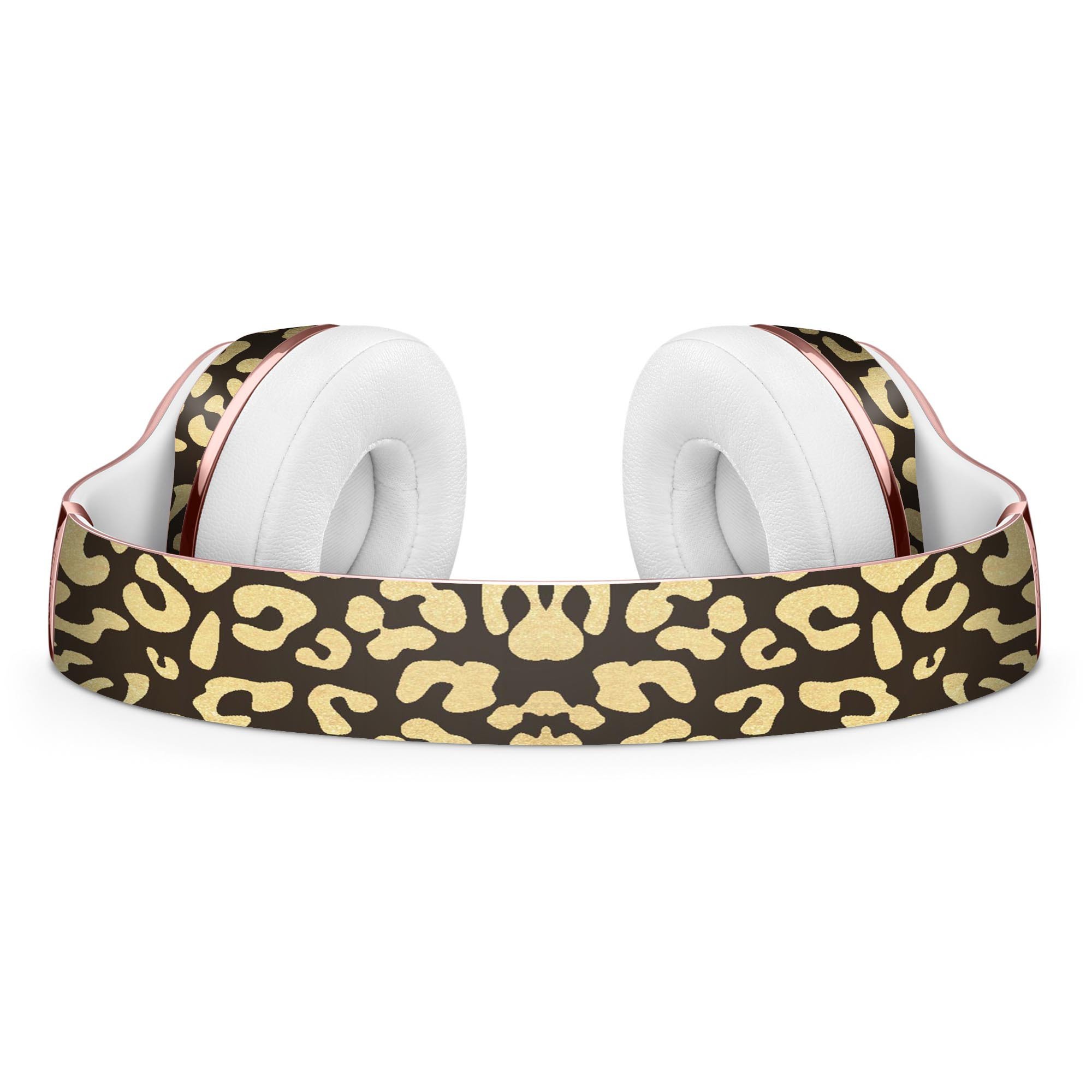 Dark Gold Flaked Animal v8 Full-Body Skin Kit for Beats by Dre Solo 3 Wireless Headphones, showcasing a stylish design and premium vinyl material.