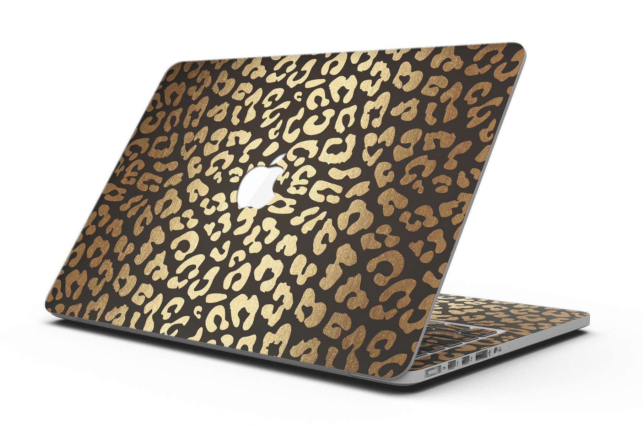 Dark Gold Flaked Skin for MacBook Pro with Retina Display, showcasing a stylish design that protects against scratches.