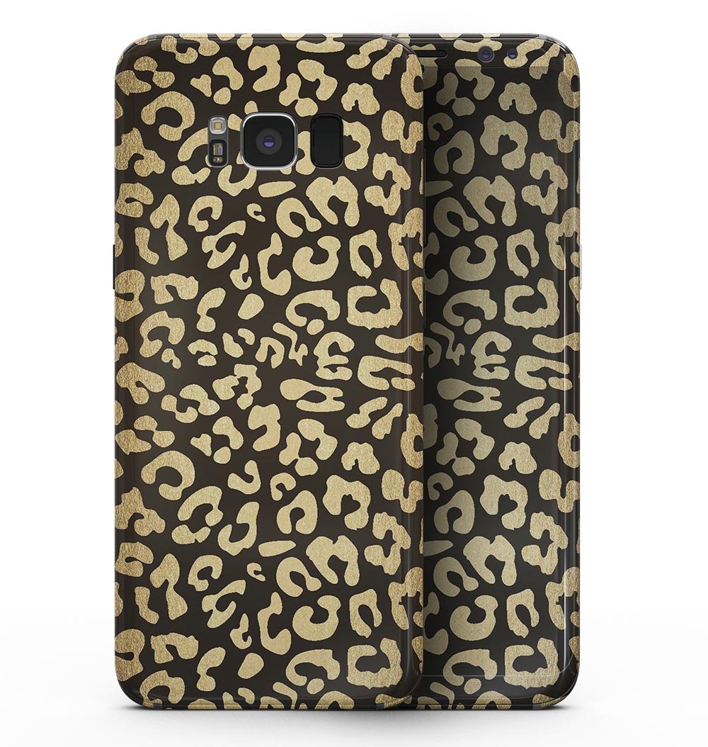 Dark Gold Flaked Animal v8 Full-Body Skin Kit for Samsung Galaxy S8, showcasing its stylish design and premium quality.