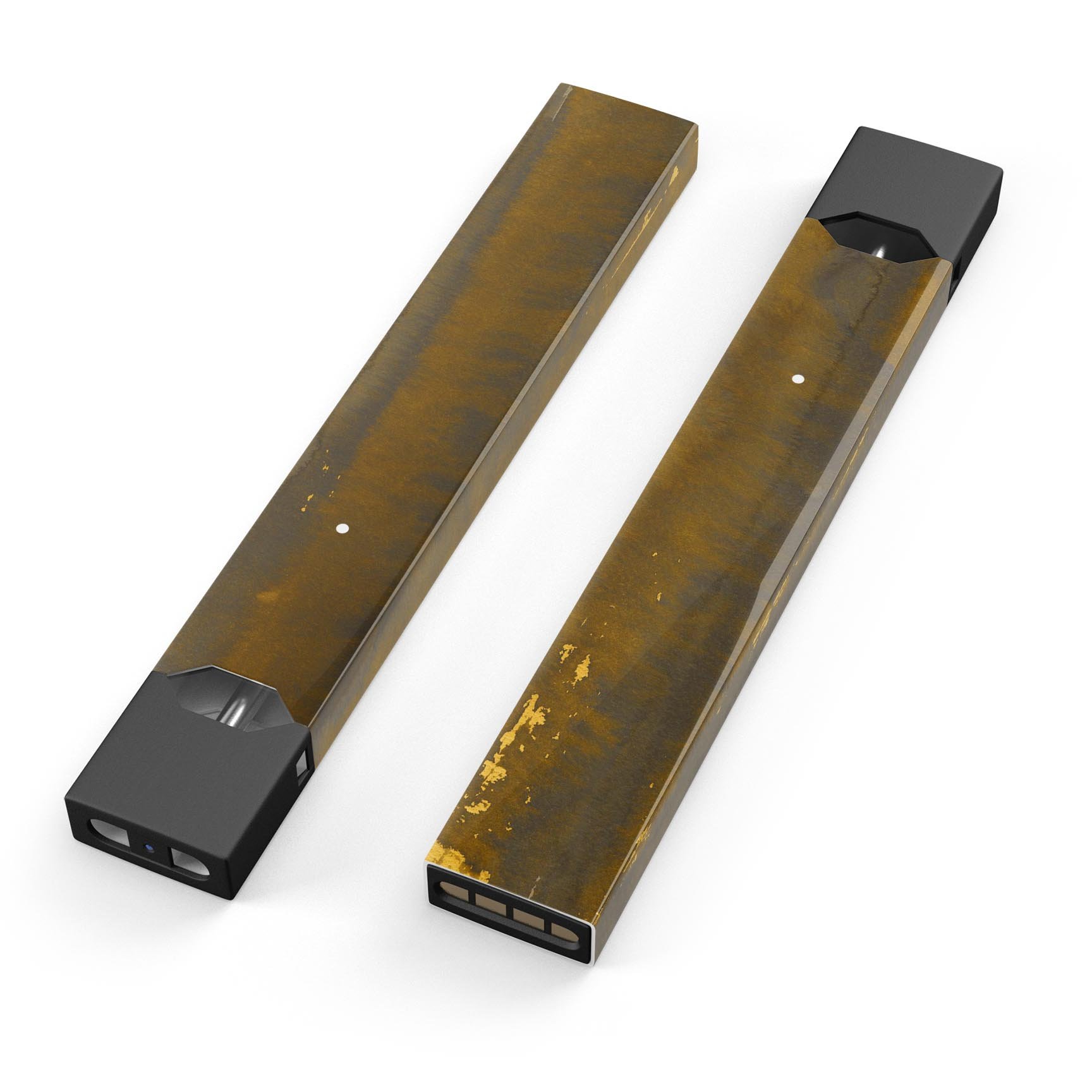Dark Gold Reflection decal with gold specks designed for JUUL vaping device, showcasing a premium finish and protective features.