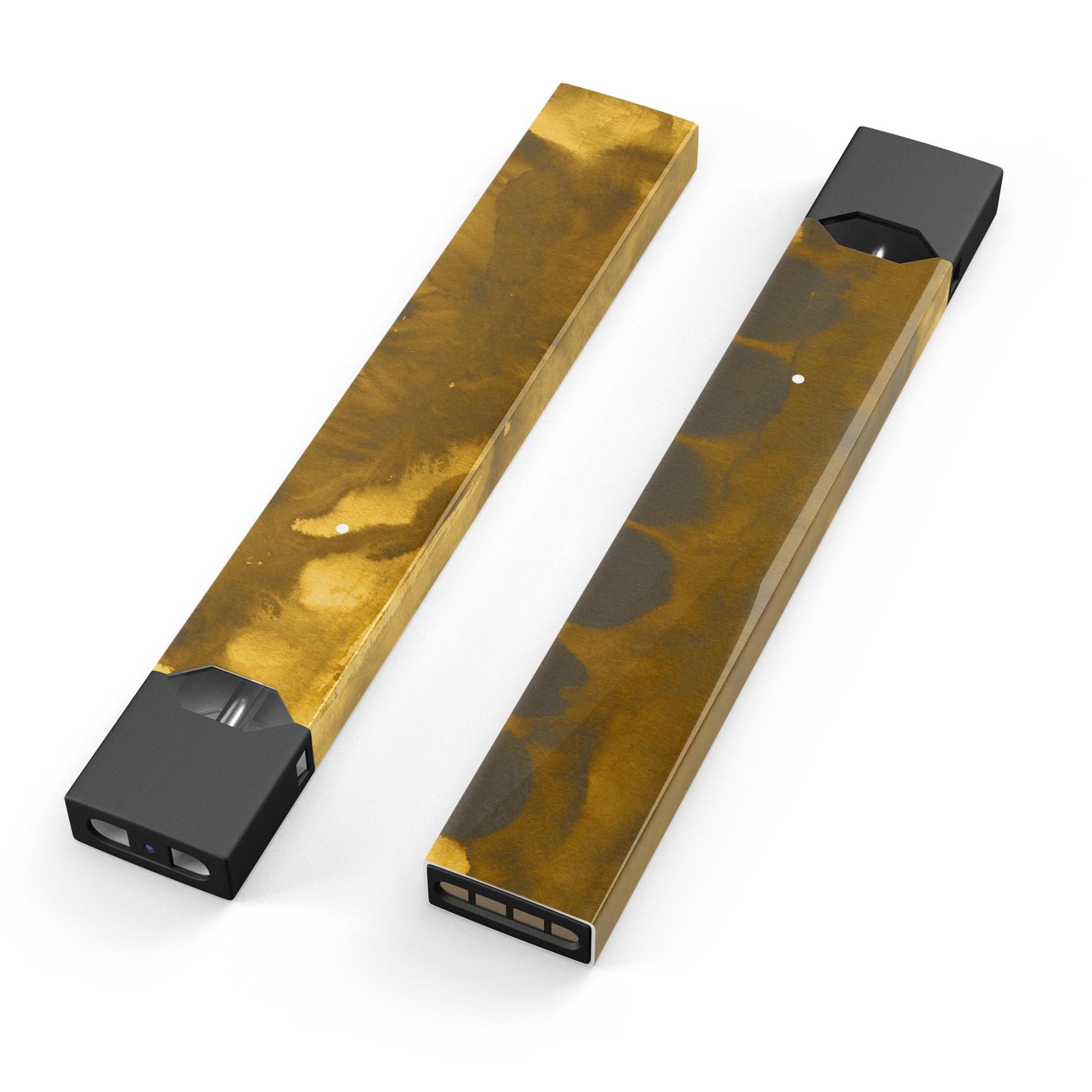 Dark Gray and Gold Cavern skin-wrap sticker designed for JUUL vaping device, showcasing a stylish and protective design.